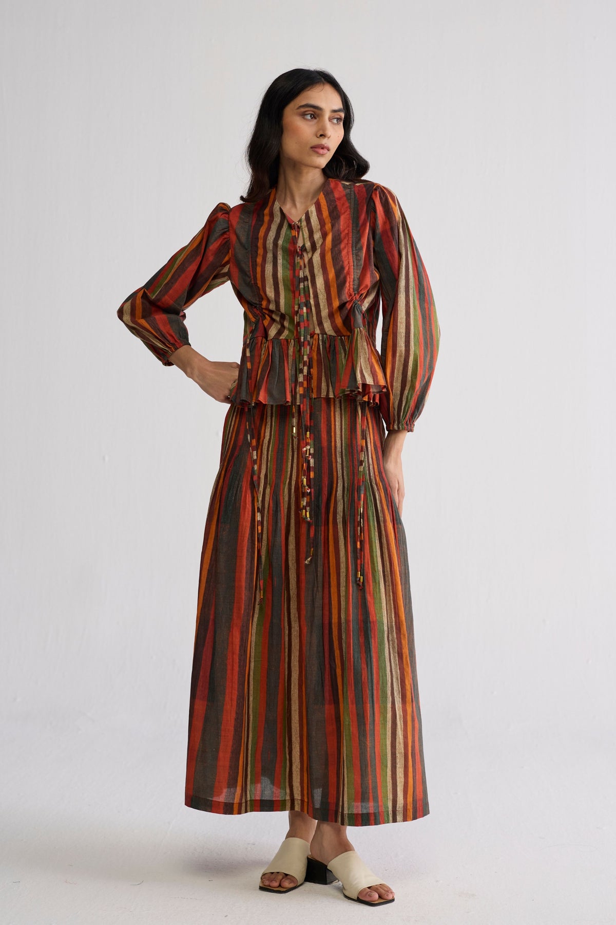Jilian Pintucks Skirt Set