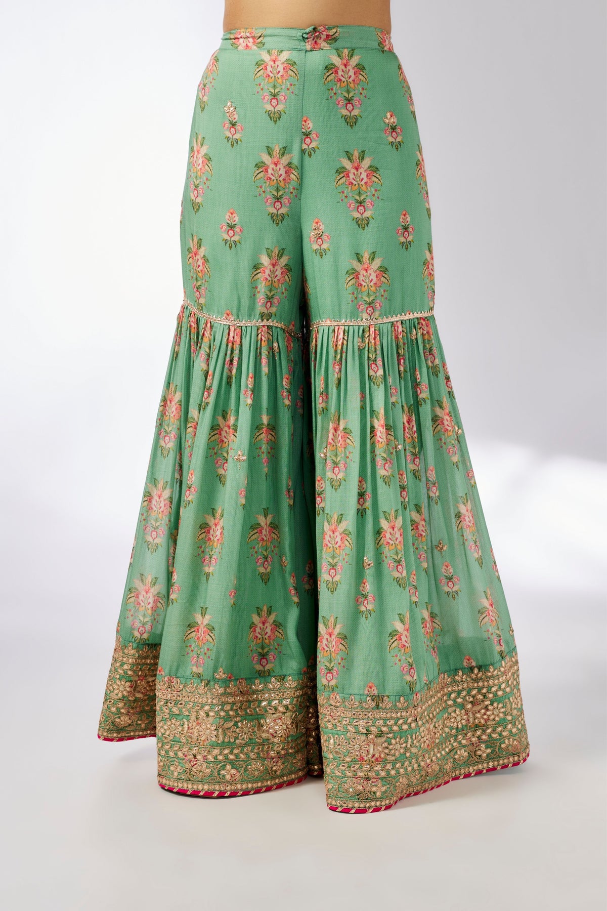 Mint Sadhna Sharara Set