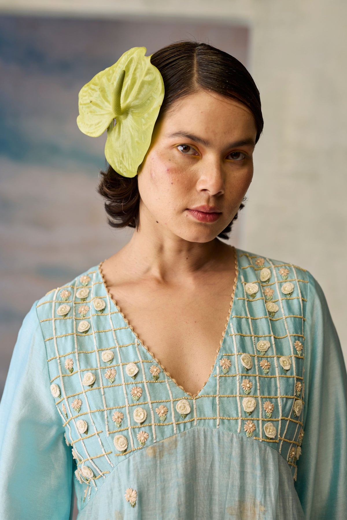 Azure Floral Dress