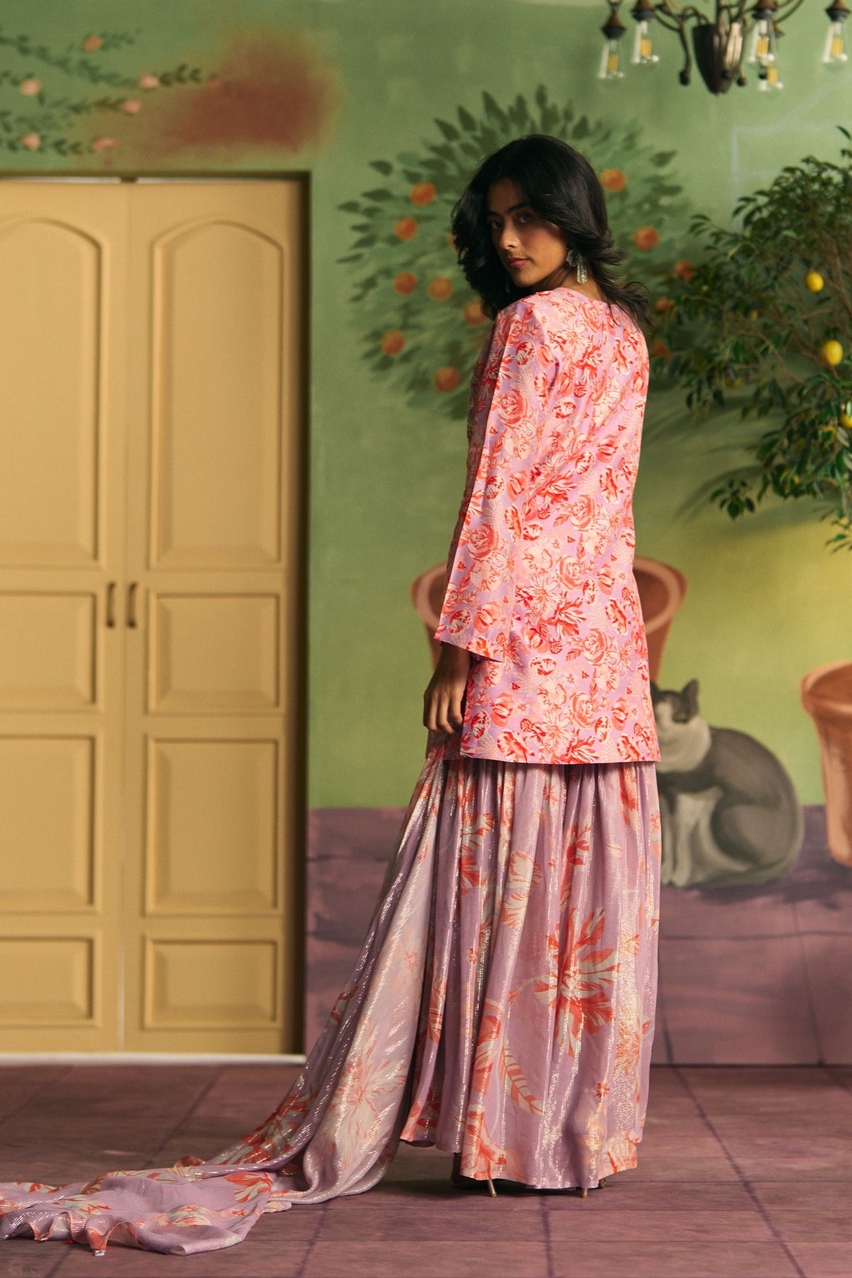 Lavender Petal Garden Sharara Set
