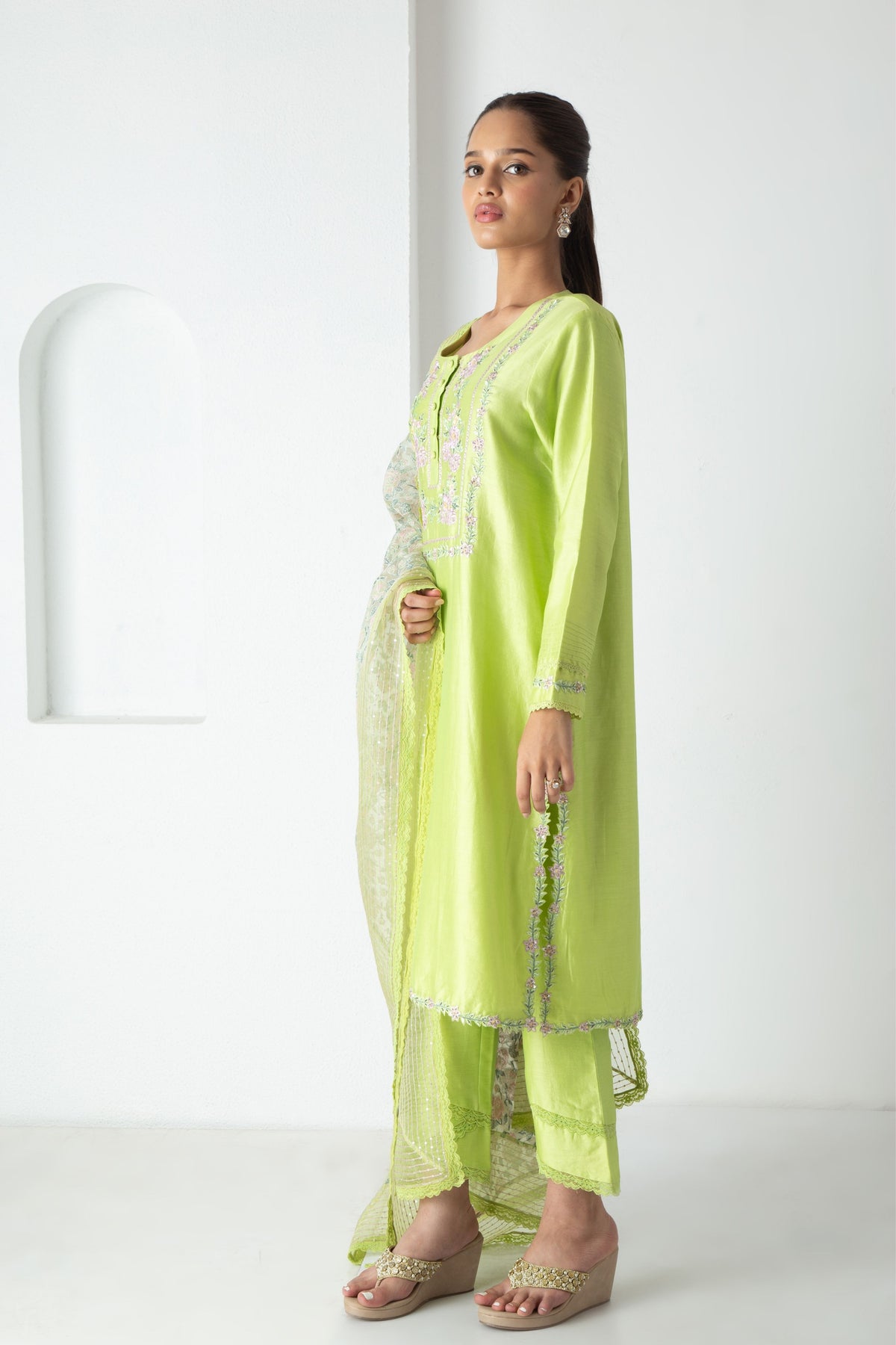 Green Liya Kurta Set