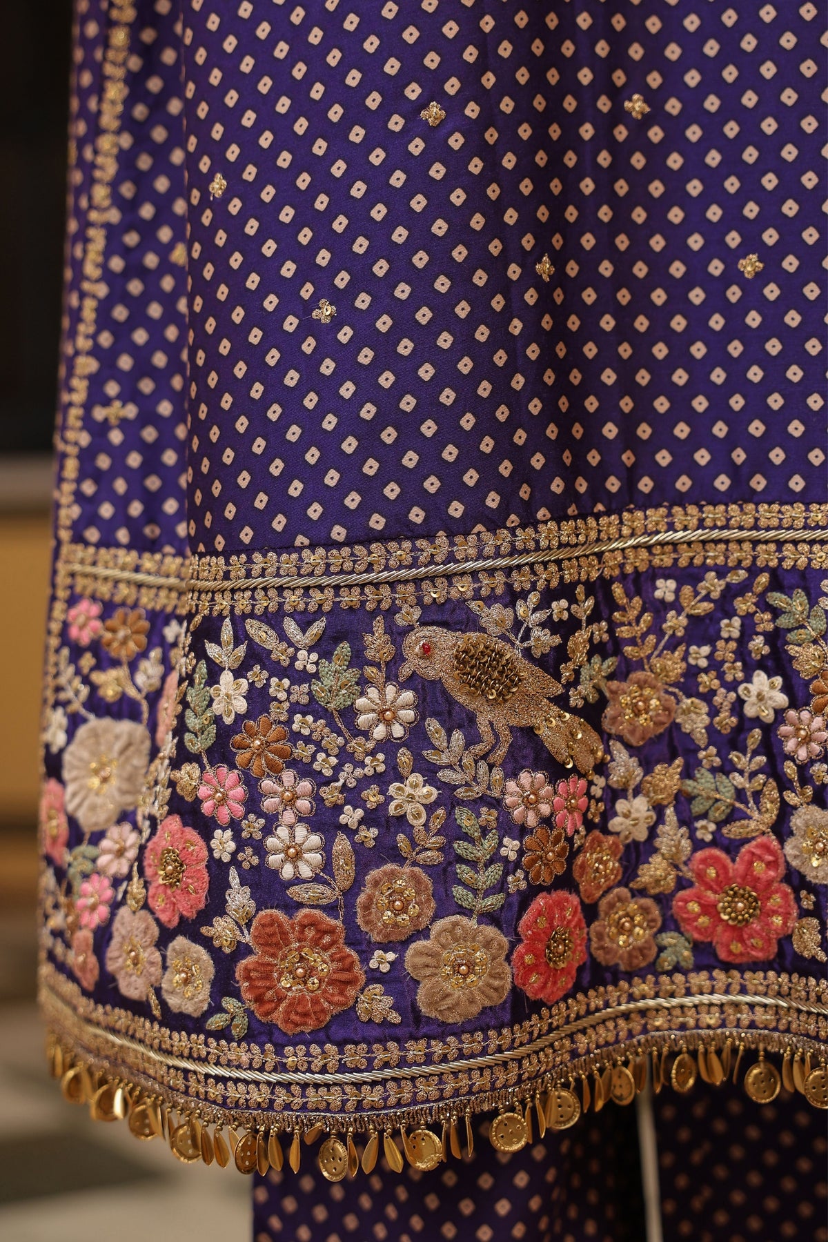 Purple Ahista Mayur Kurta Set