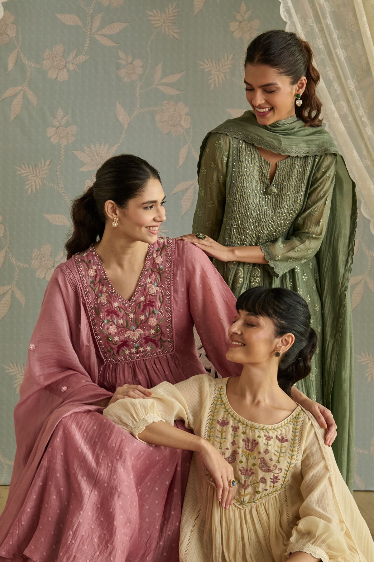 Green Nera Kurta Set