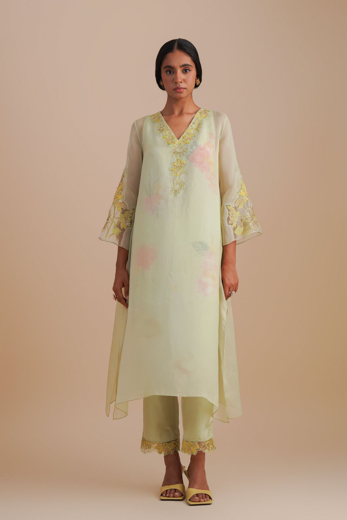 Mist Organza Kurta Set