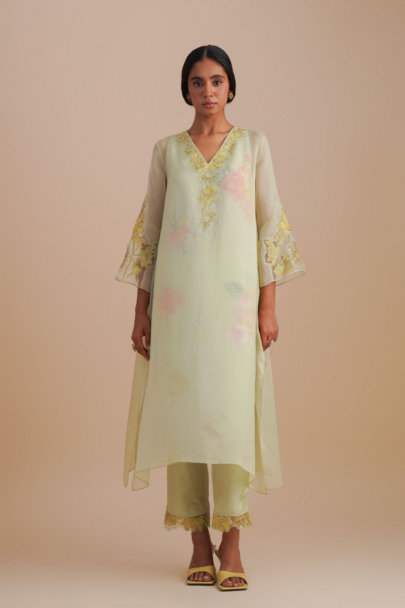 Mist Organza Kurta Set - One Not Two - Elahe