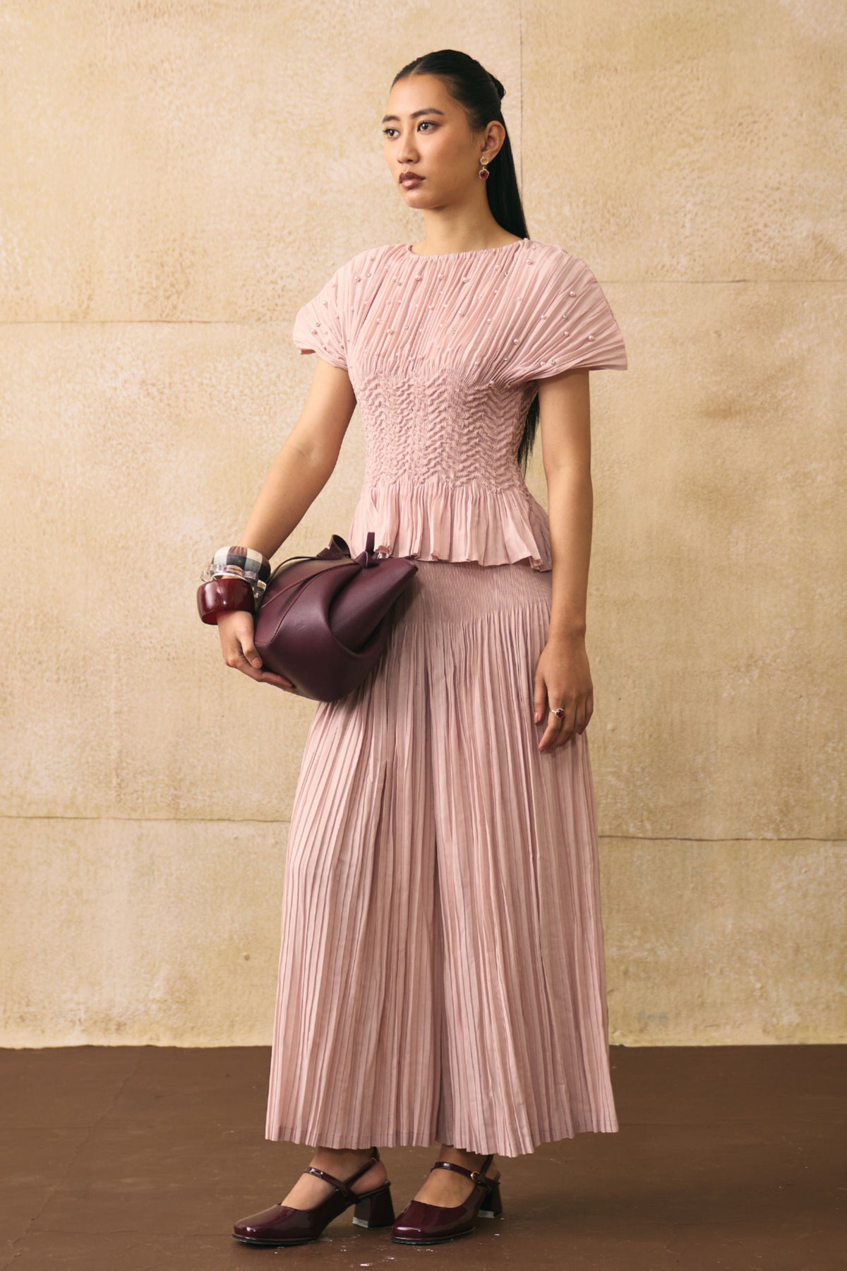Pink Weava Co-ord Set