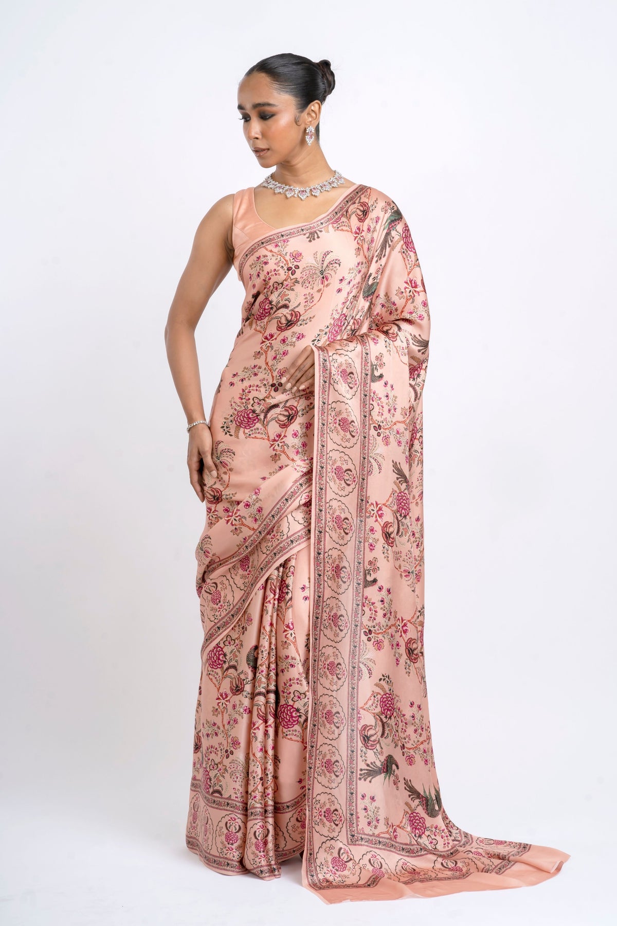 Alka Saree in Dusty Rose