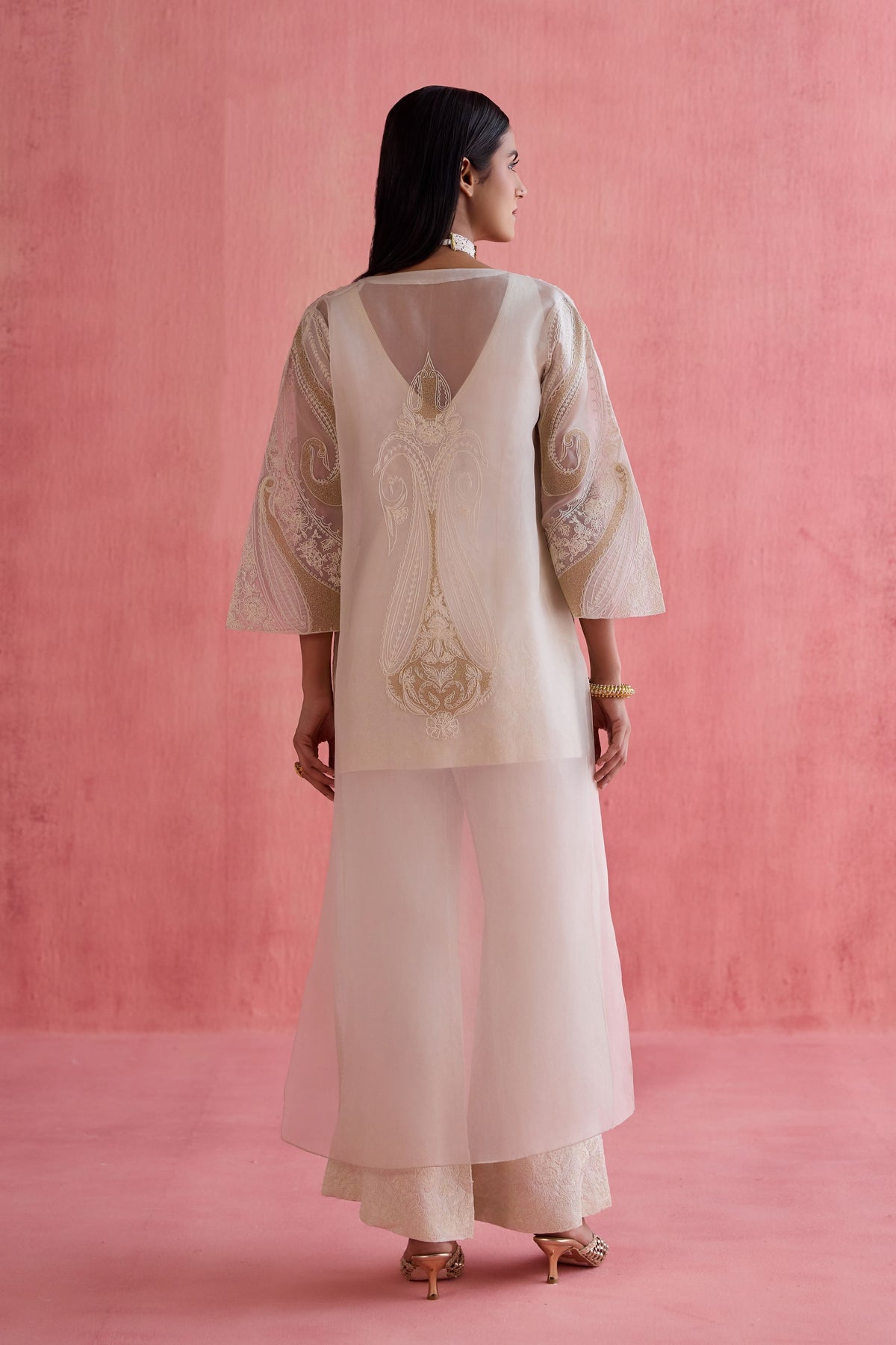 Shireen Ivory Jacket Set