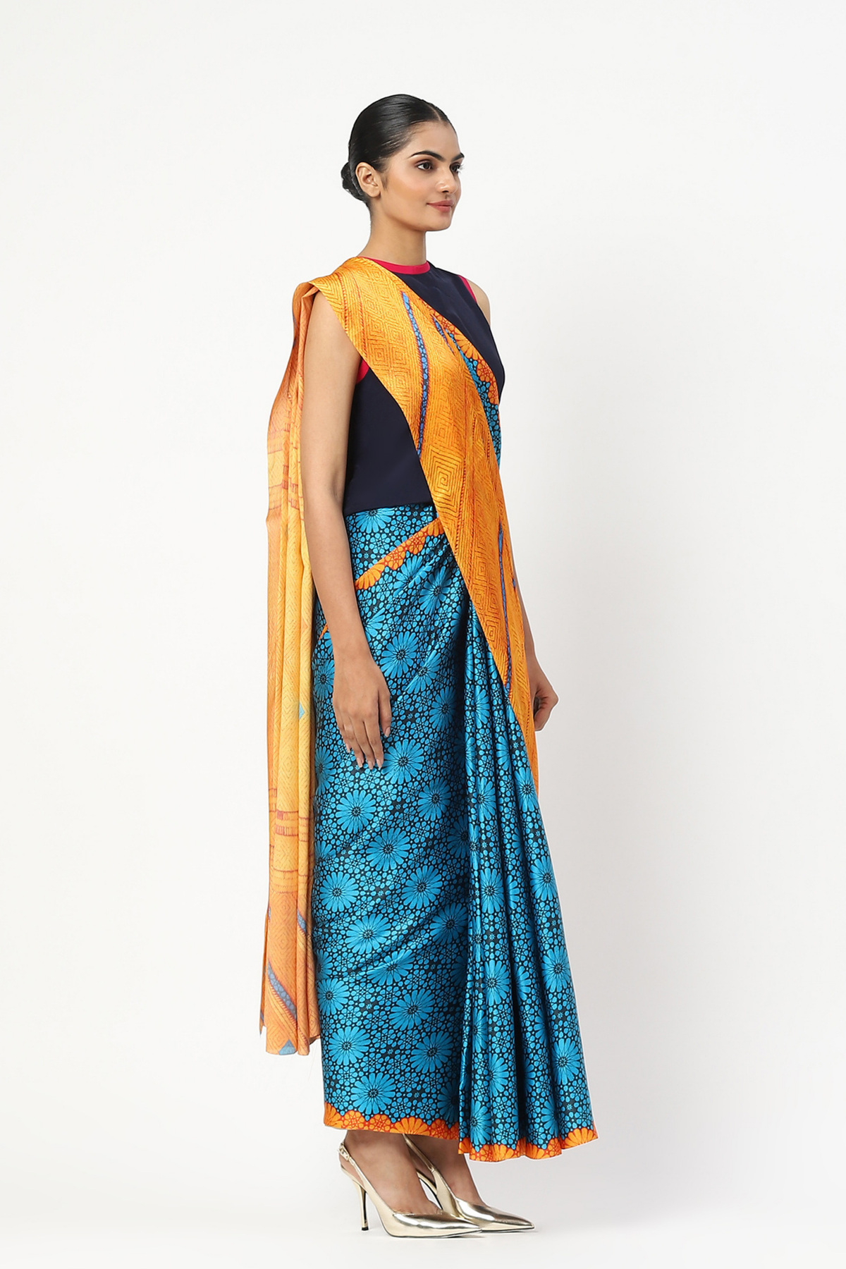 Science of Life Printed Saree
