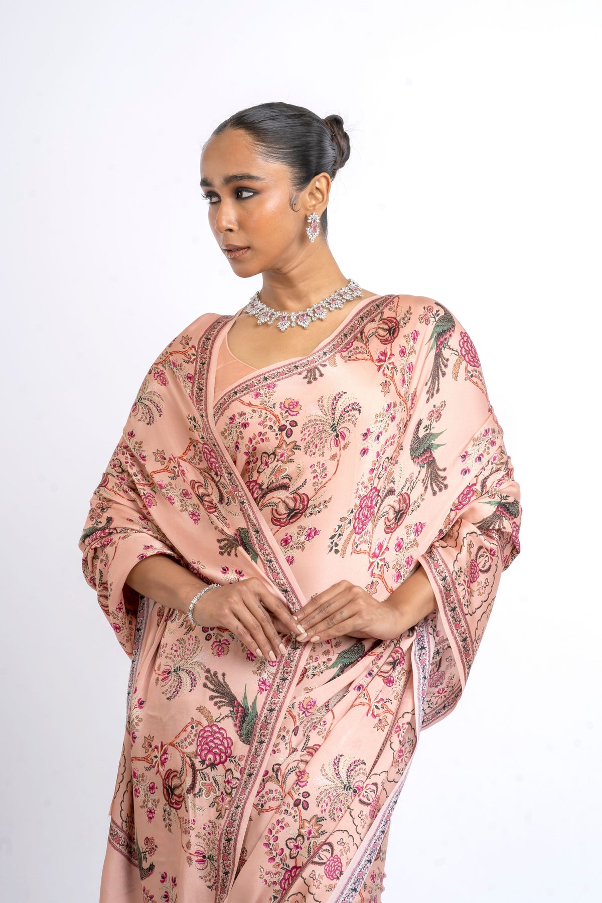 Alka Saree in Dusty Rose