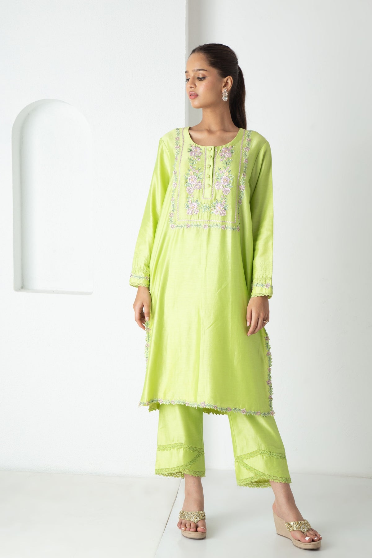 Green Liya Kurta Set