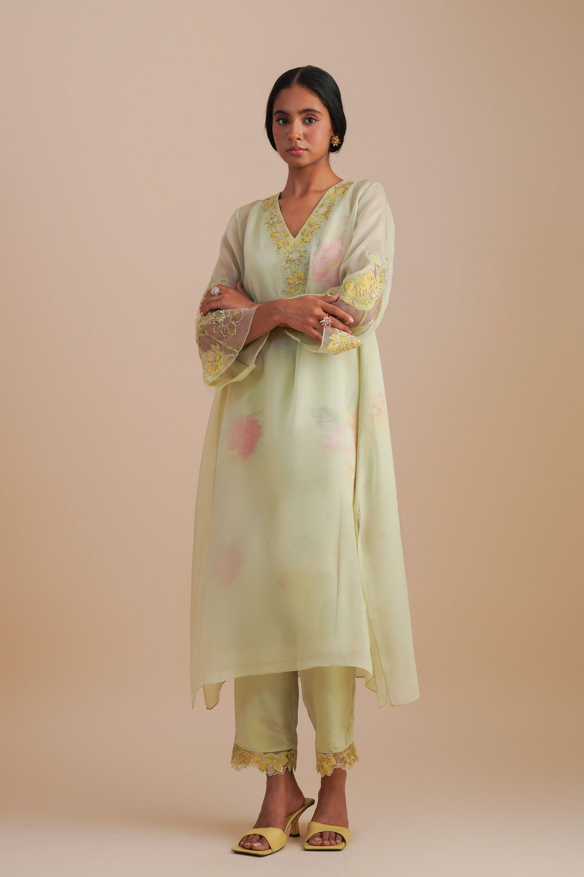 Mist Organza Kurta Set