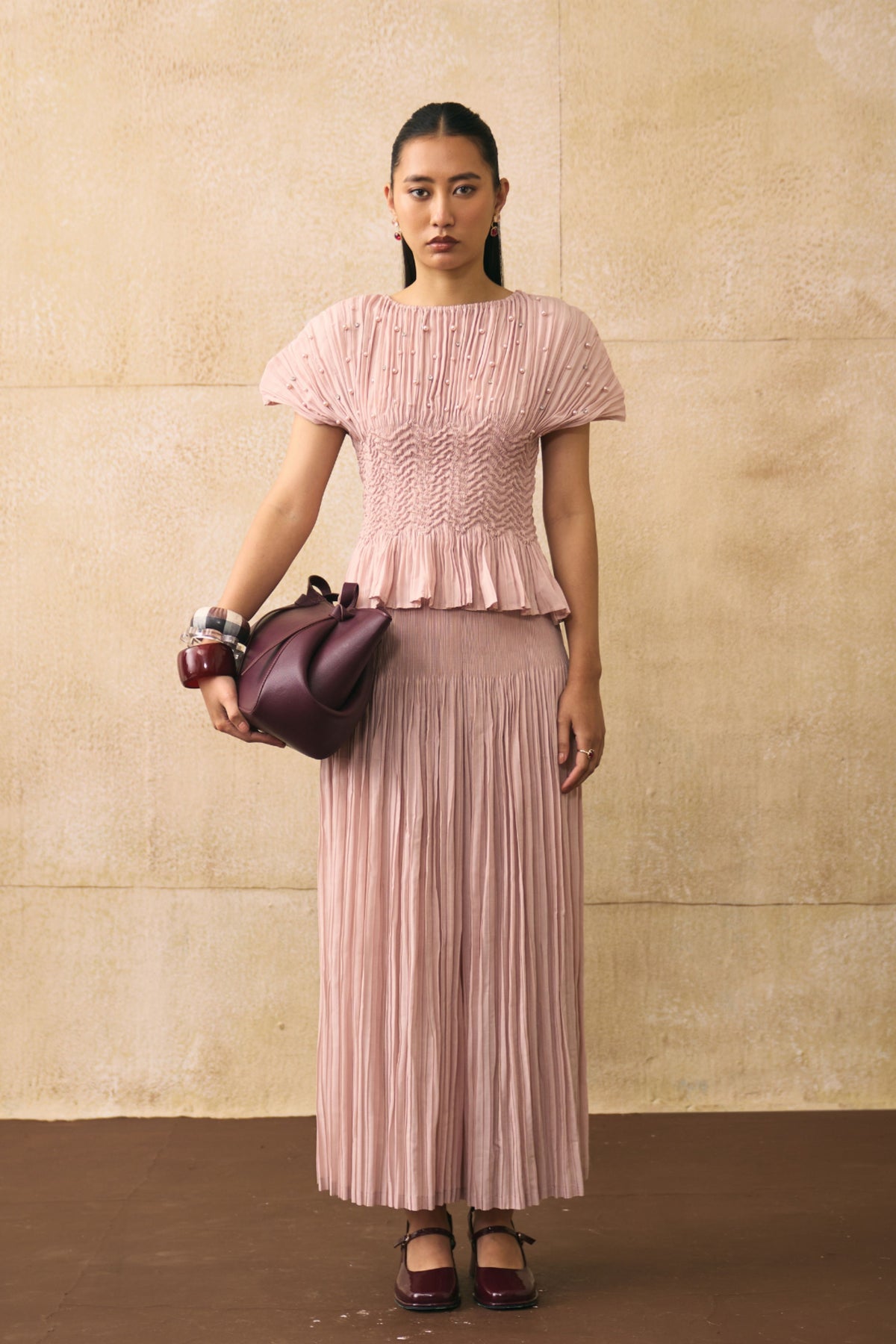 Pink Weava Co-ord Set