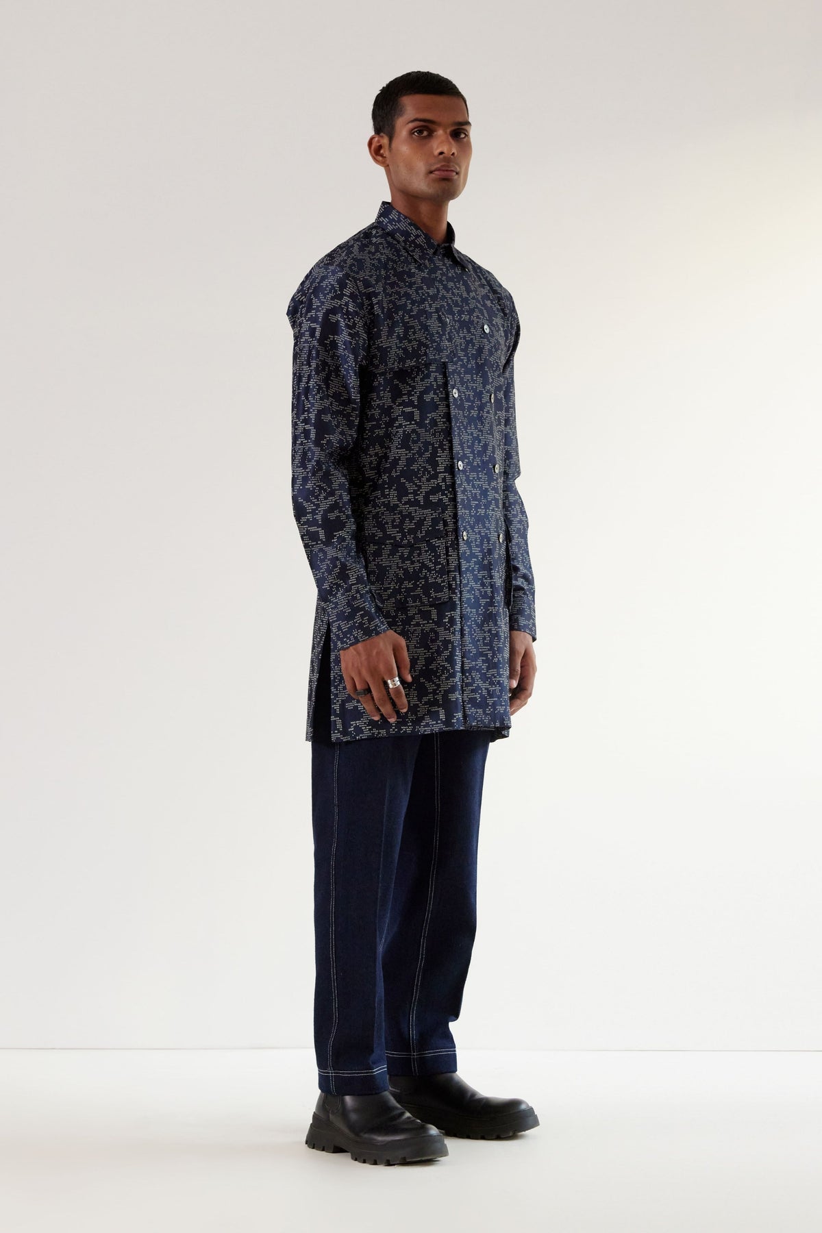 Camo Block Trench Kurta