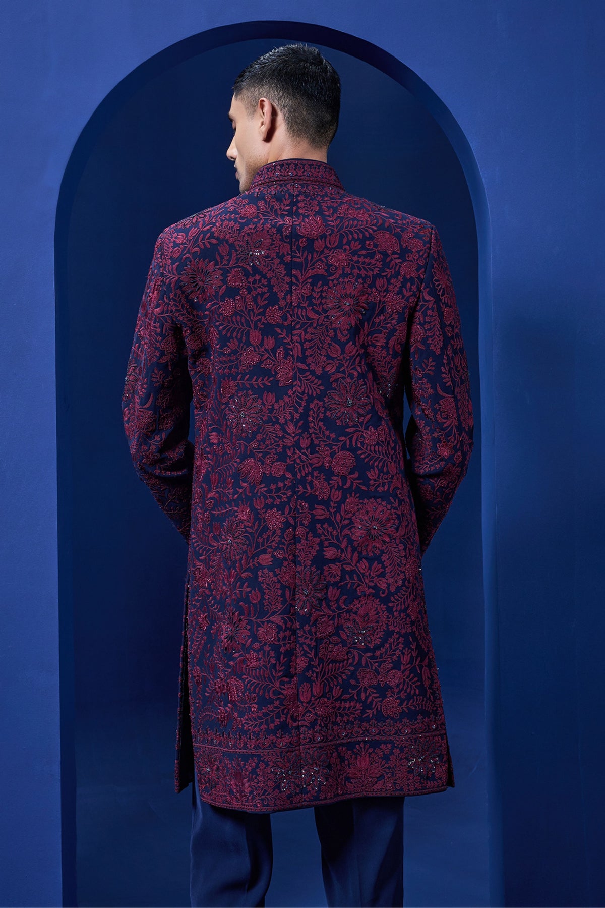 Wine Thread Highlight Jacket Set