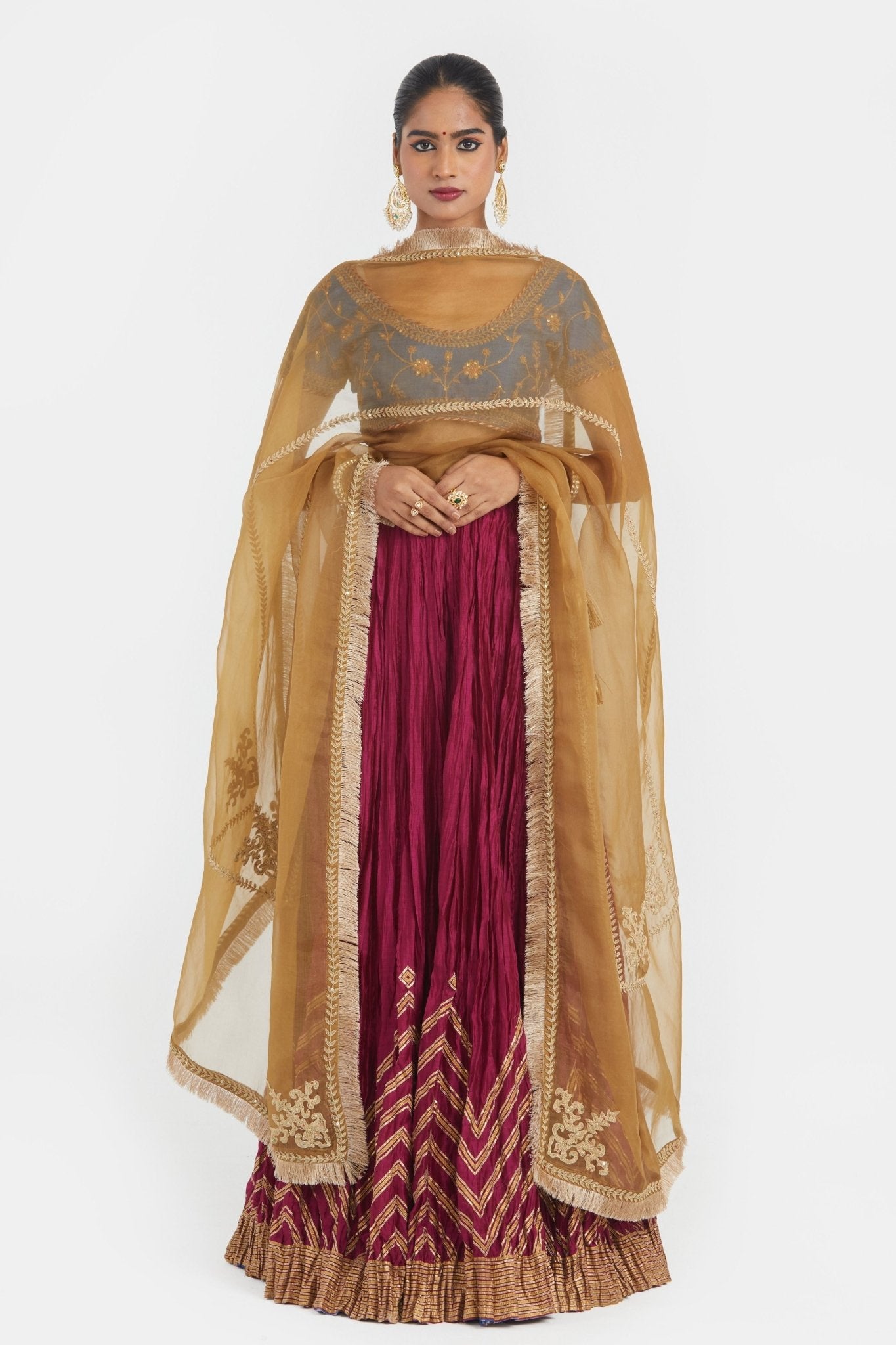 Chelsea Blue Lehenga Set - Kora - Elahe