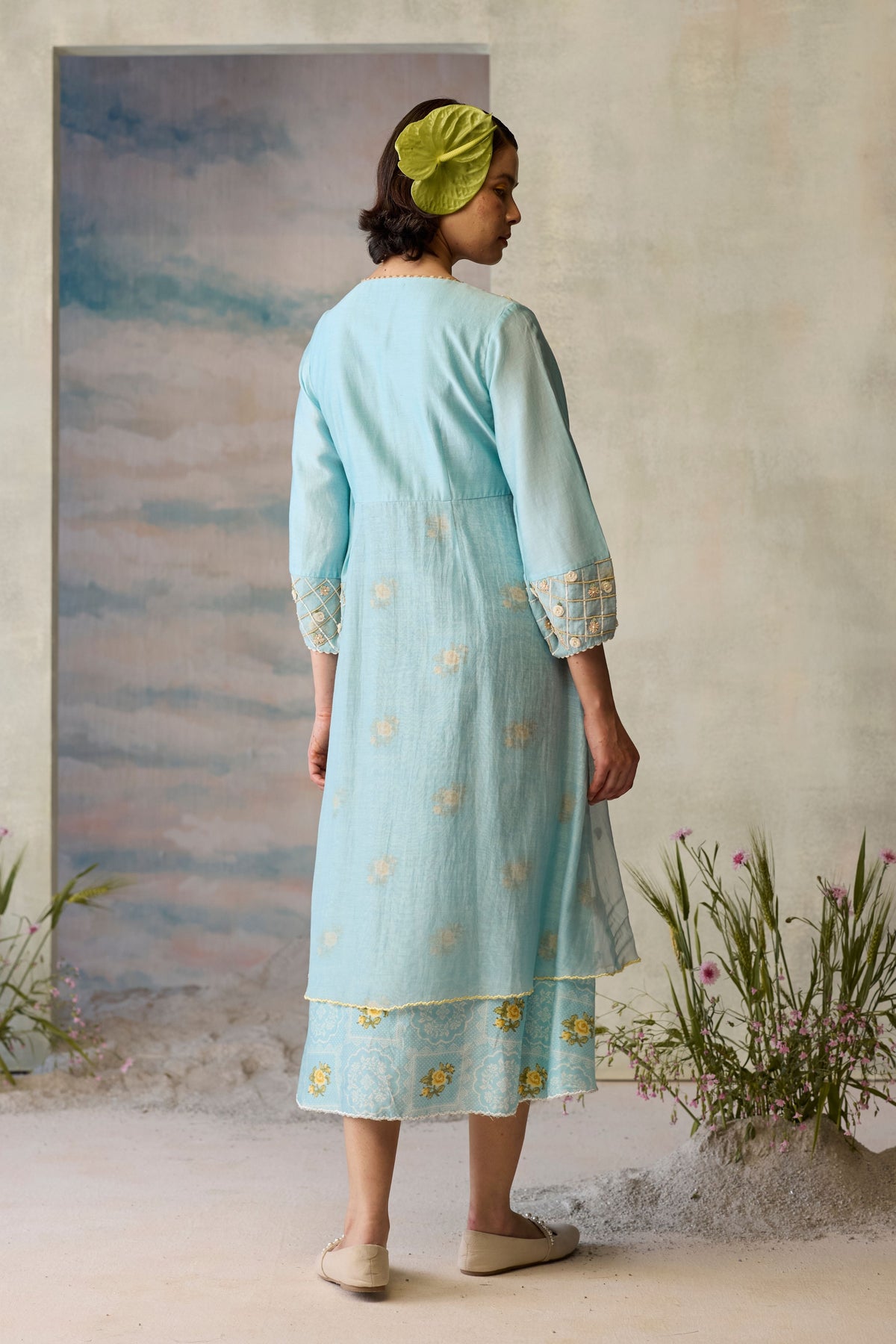 Azure Floral Dress