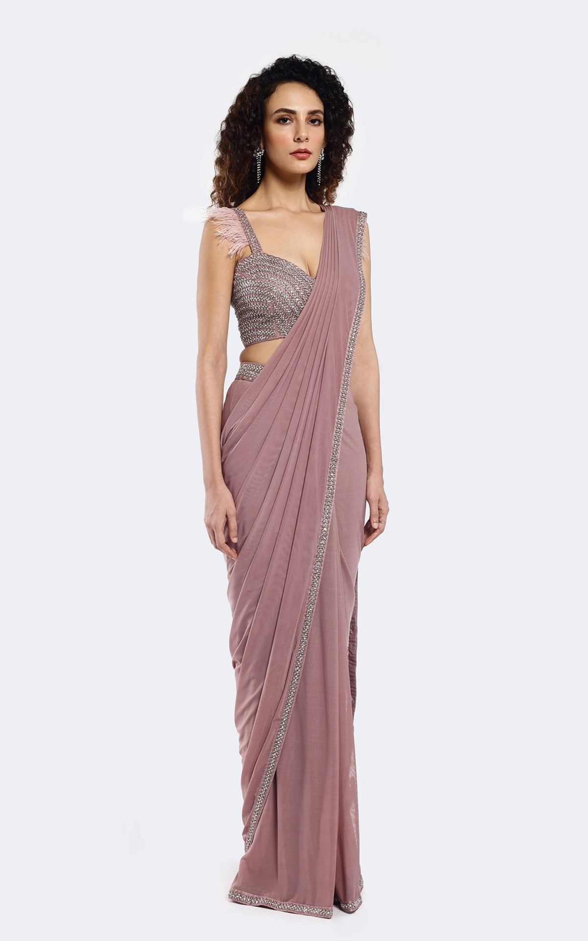 White Swan Drape saree