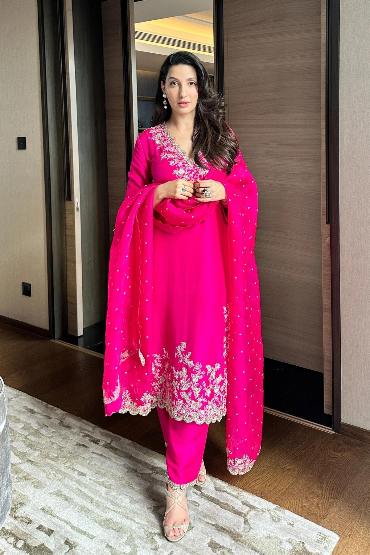 Nora Fatehi in Mrunalini Rao