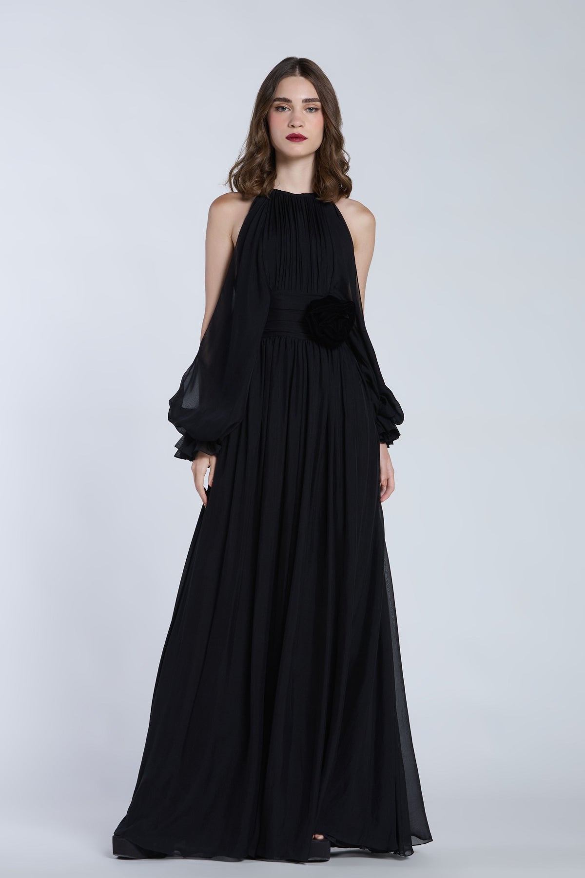 Flared Halter Neck Jumpsuit