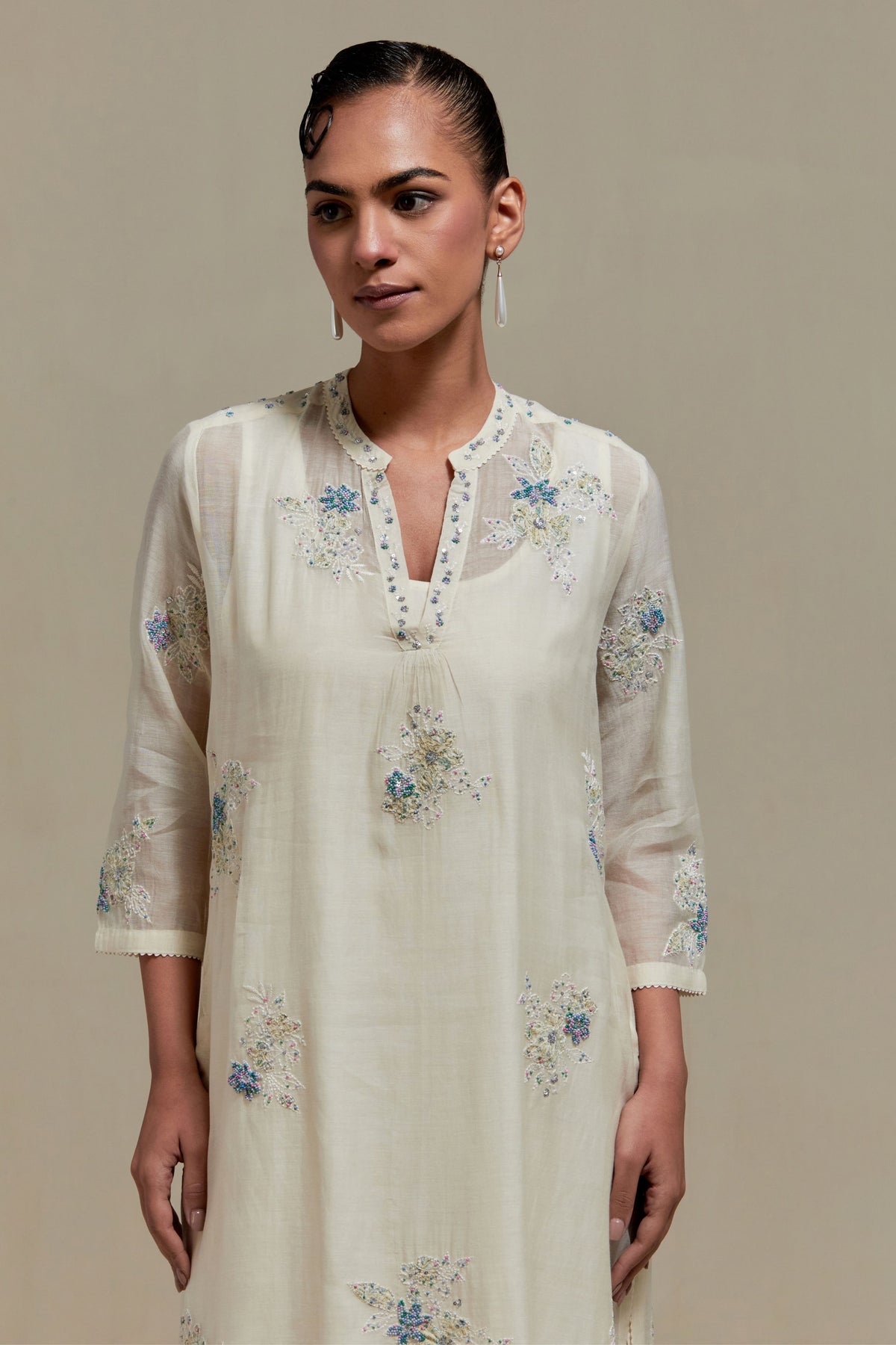 Blue Cotton Kurta And Pants