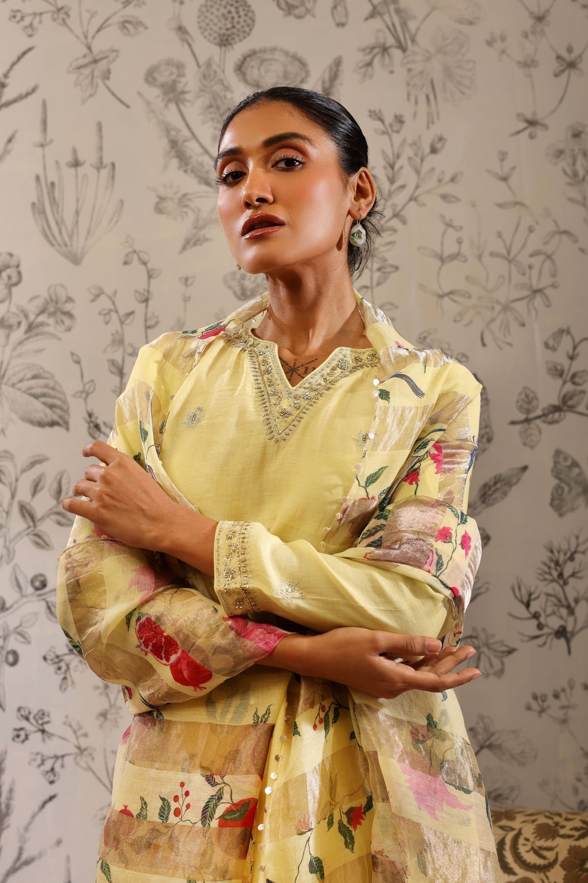 Anaar Yellow Kurta Set