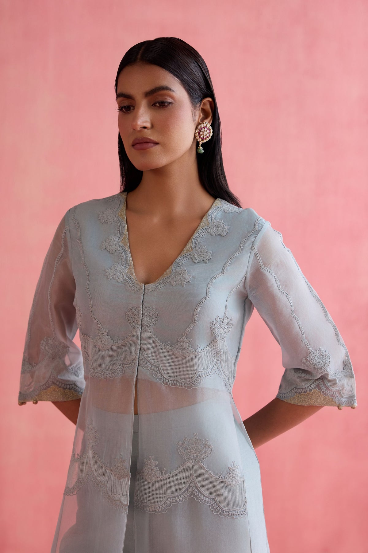 Ada Blue Jacket Set