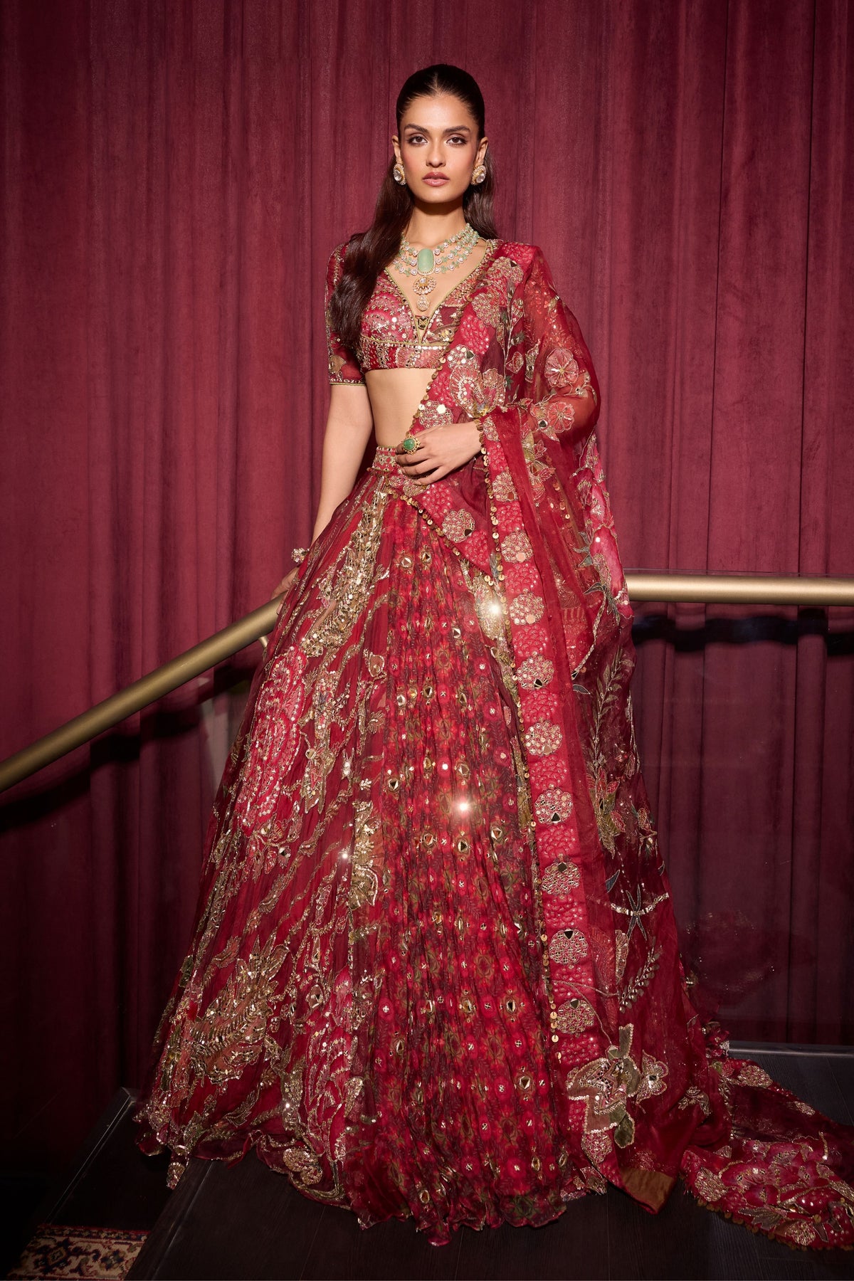 Ehlam Lehenga Set With Veil