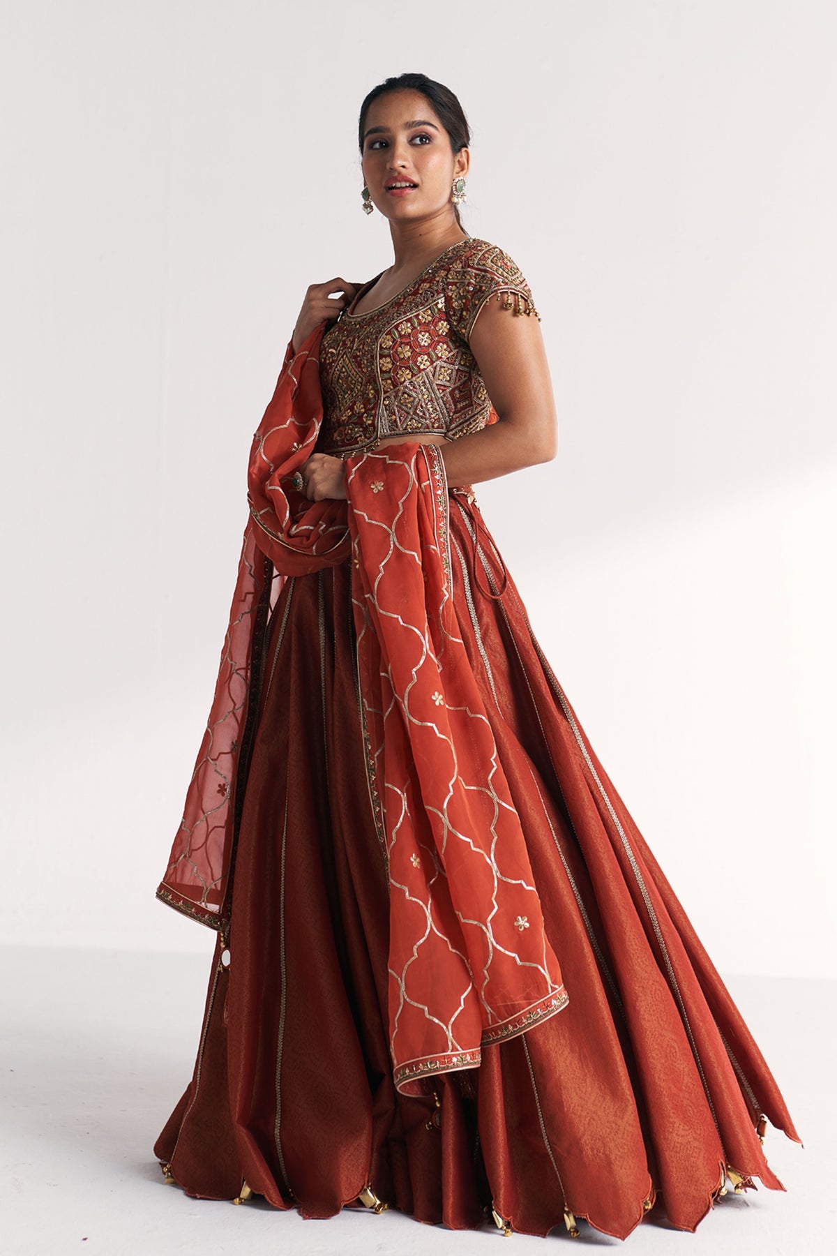 Padma Rust Lehenga Set