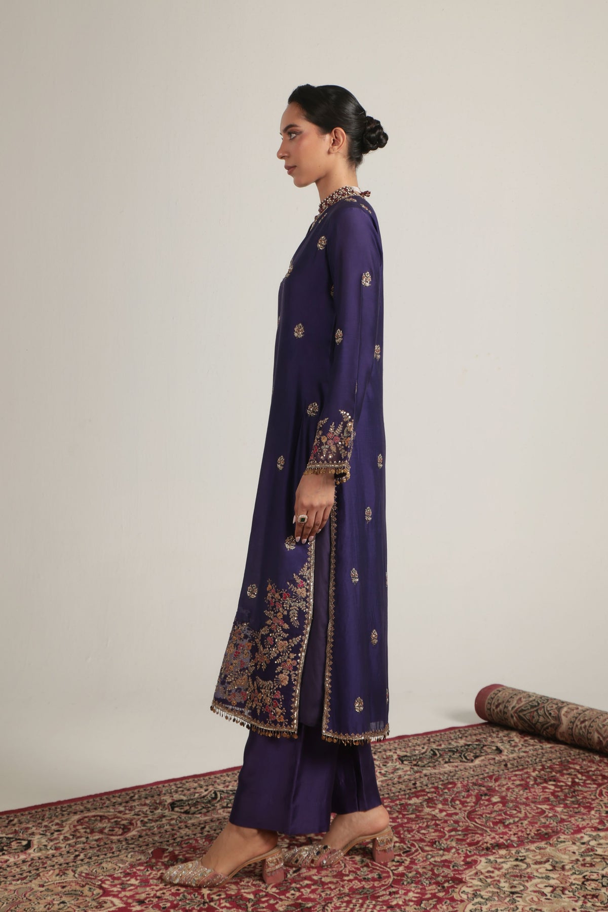 Purple Farshi Kurta Set