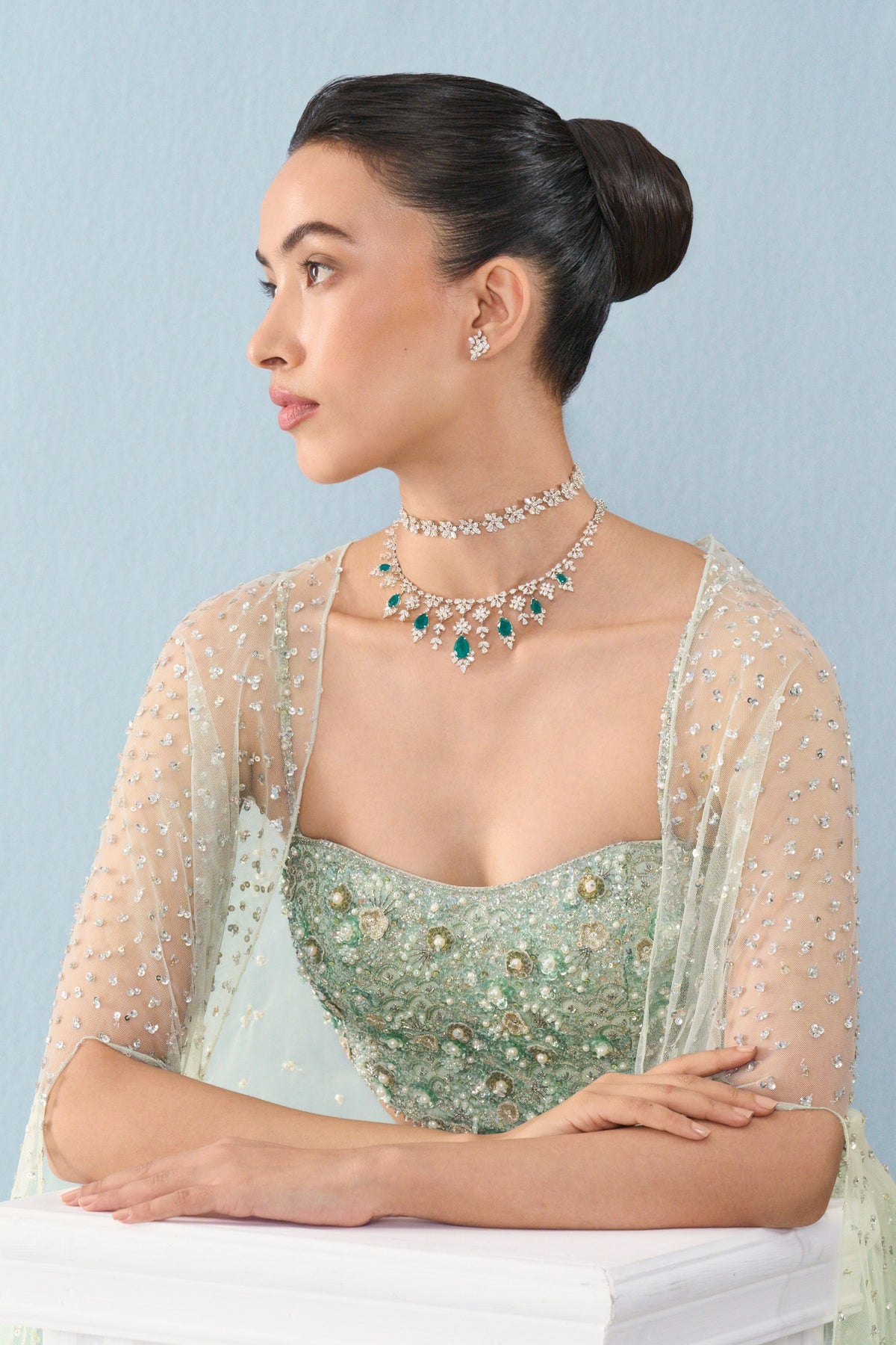 High Waist Sharara With Cape