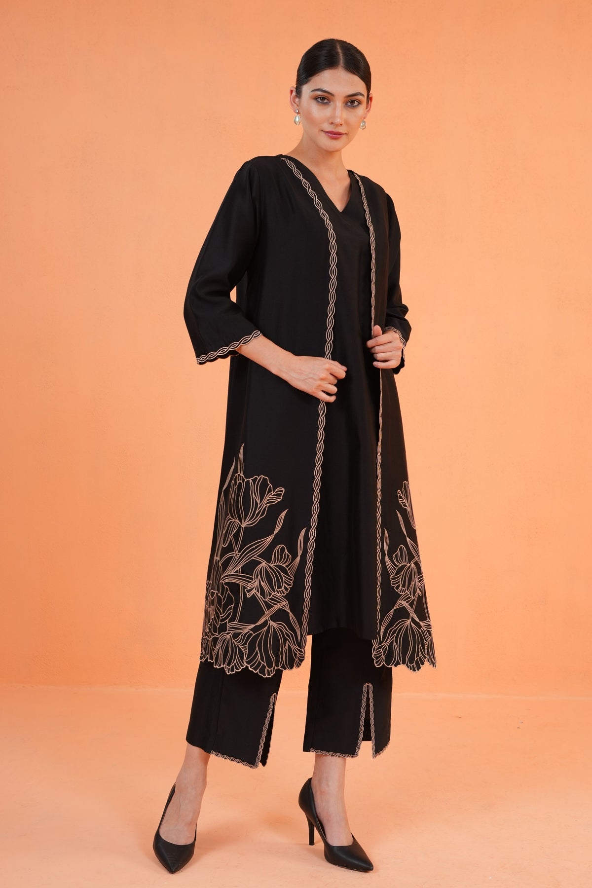 Black Oasis Jacket Set