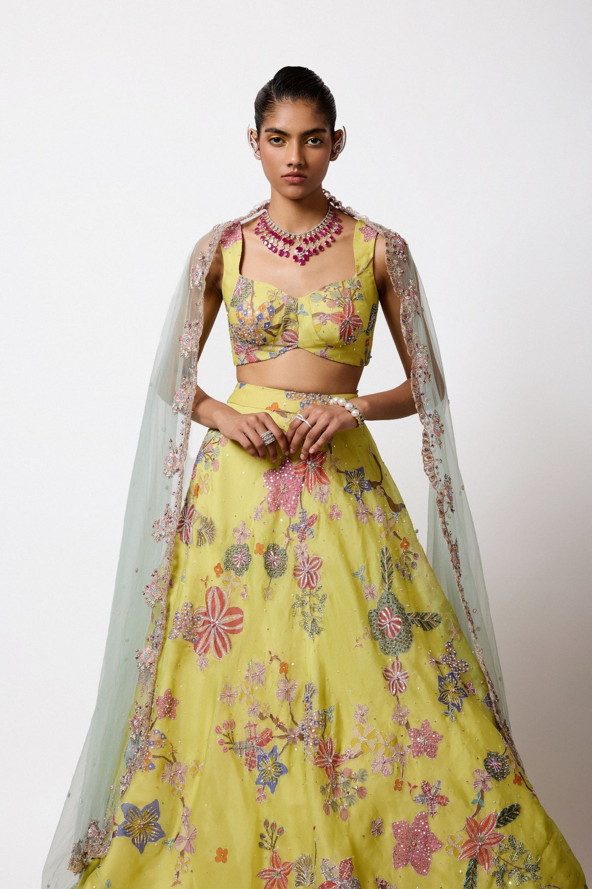 Orelia Organza Lehenga Set