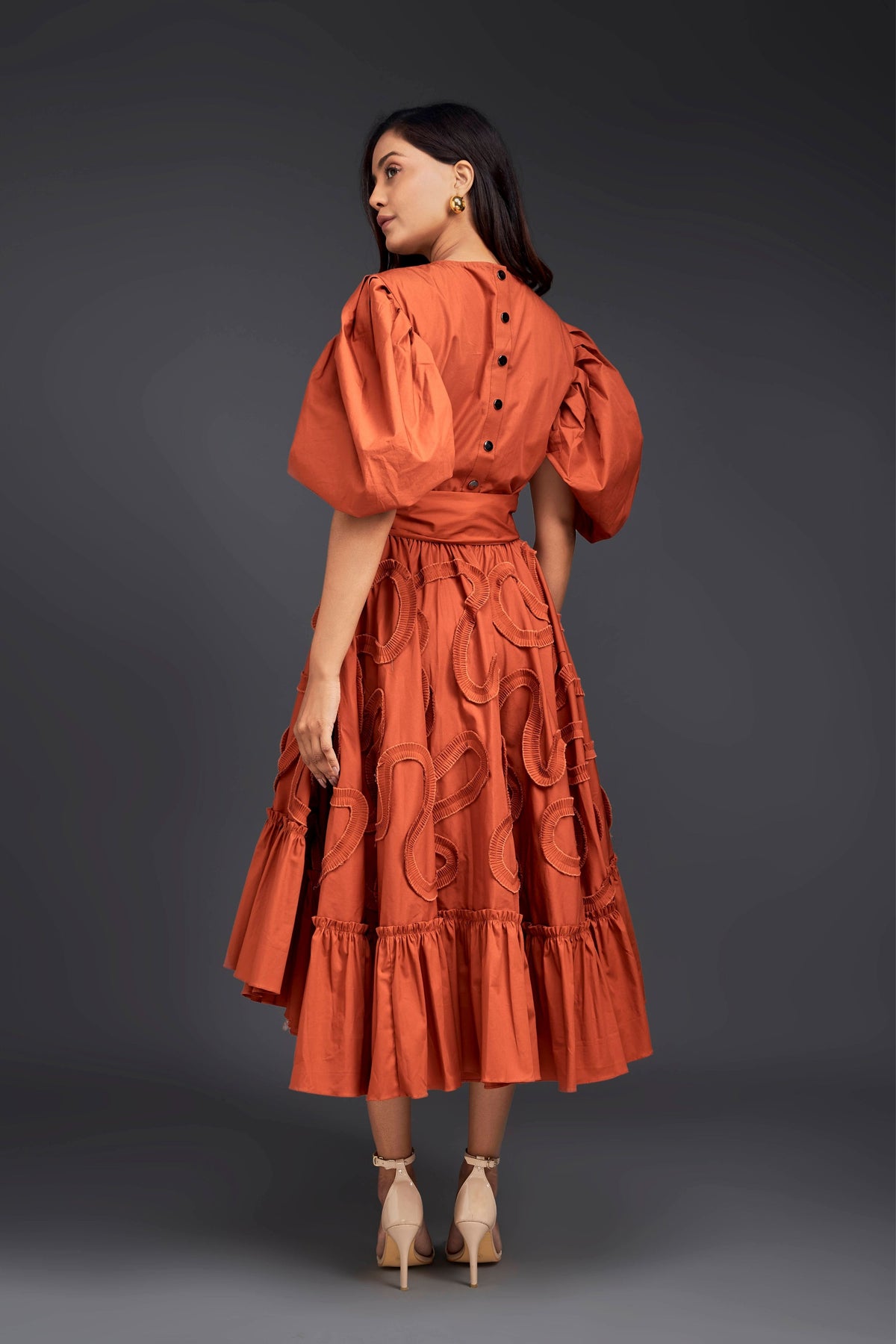 Rust Frill Co-ord Set