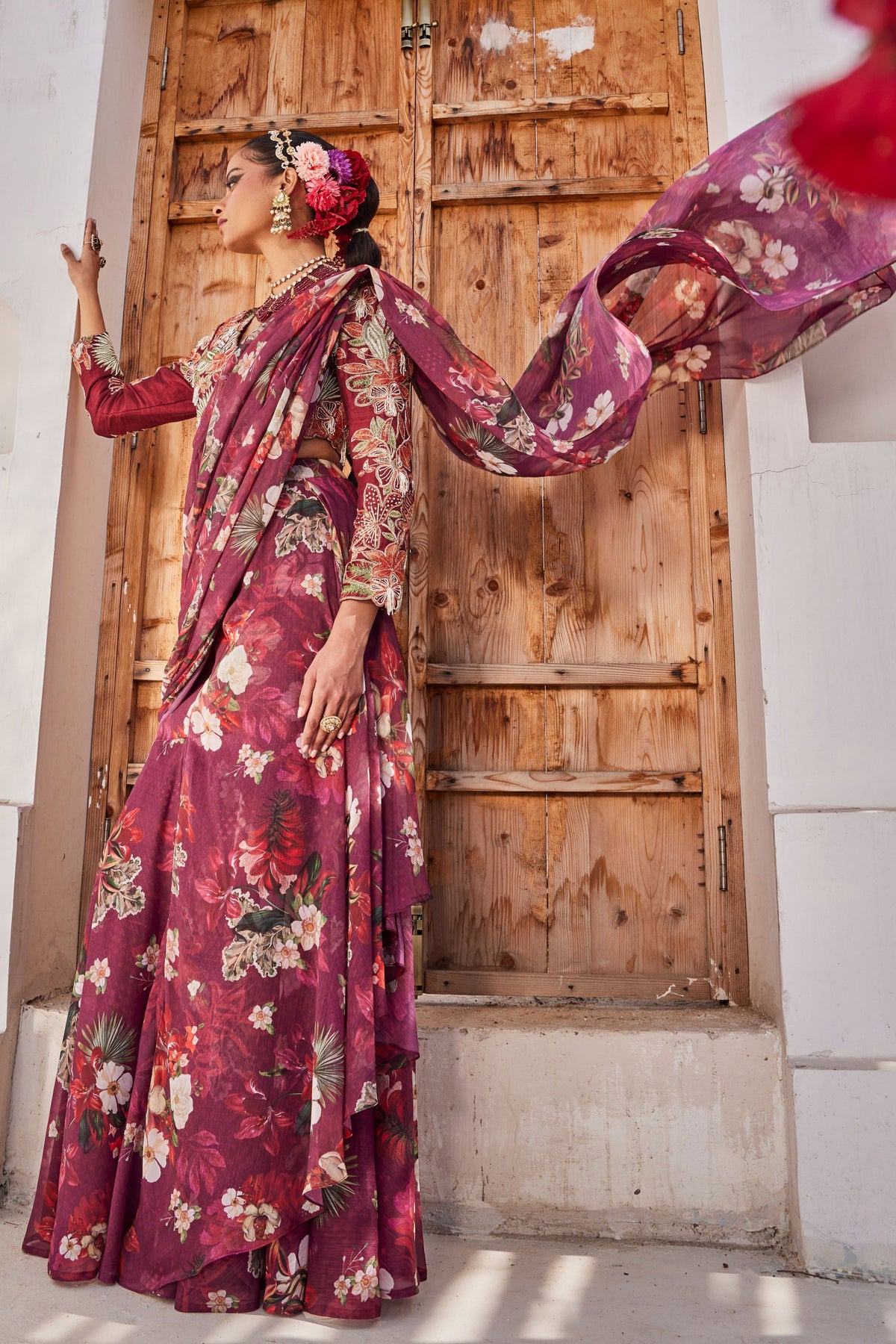 Zehra Draped Saree Set