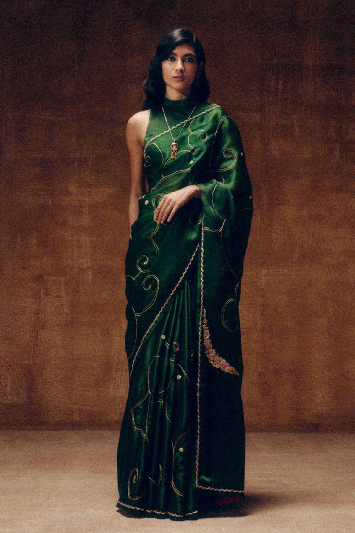 Dundlod Olive Saree