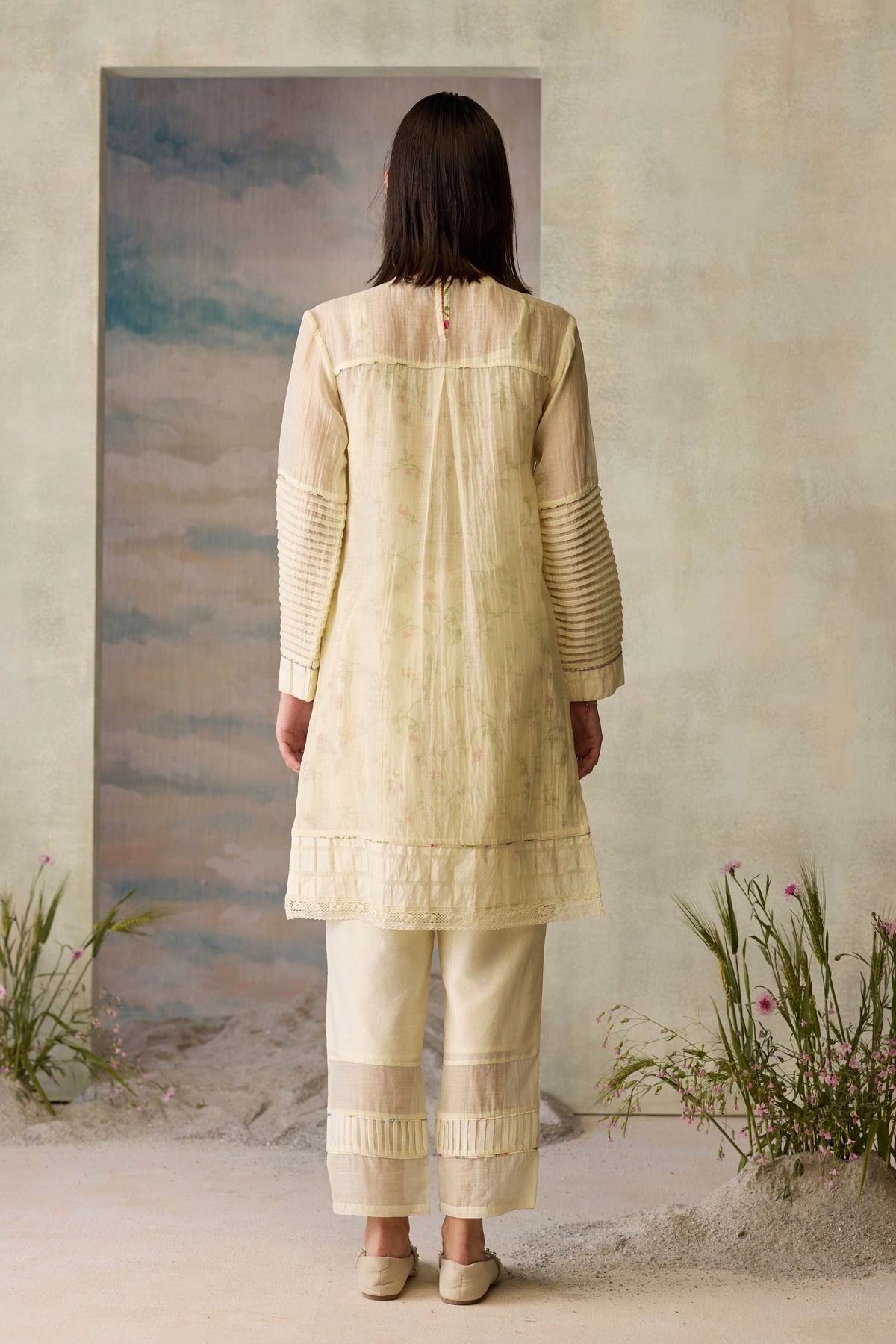 Moonlight Floral Beaded Kurta