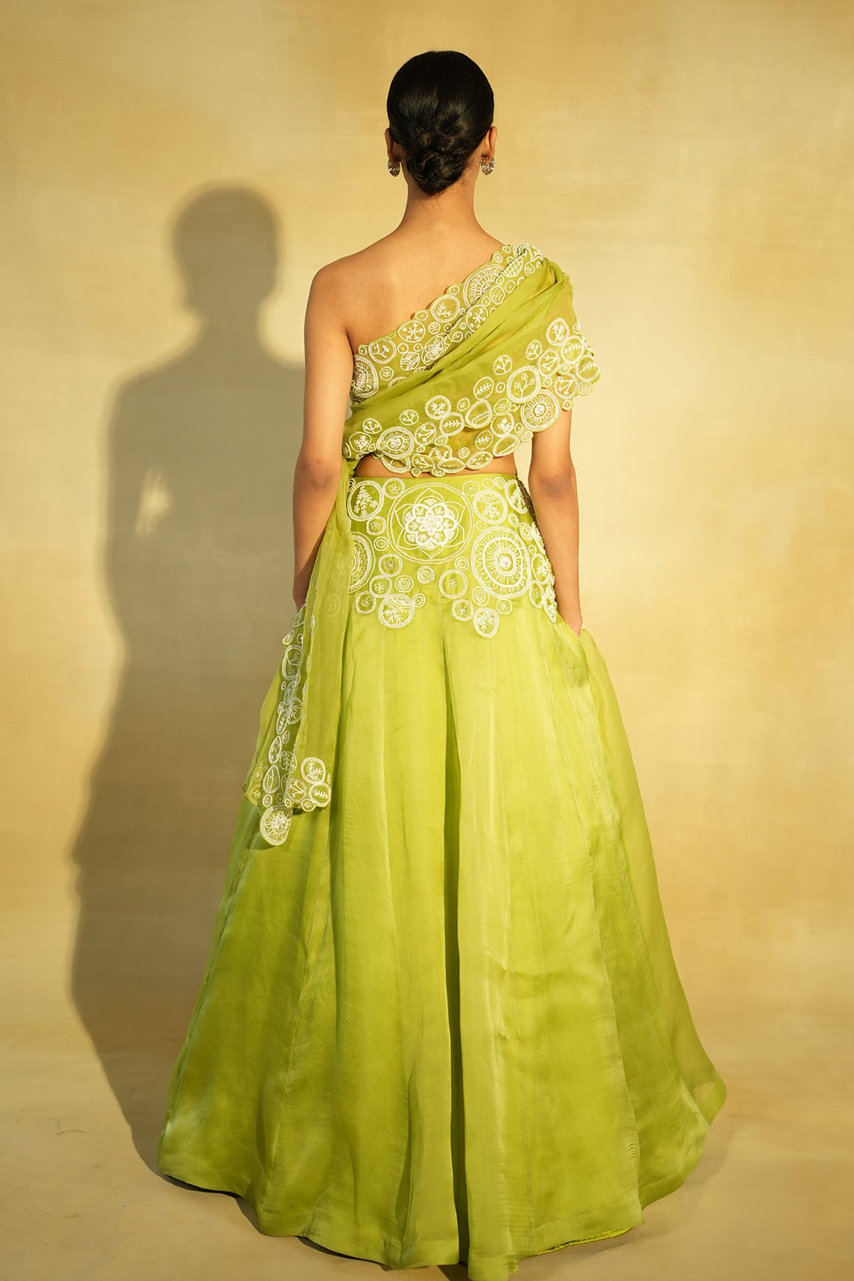 Parrot Taarini Drape Lehenga Set