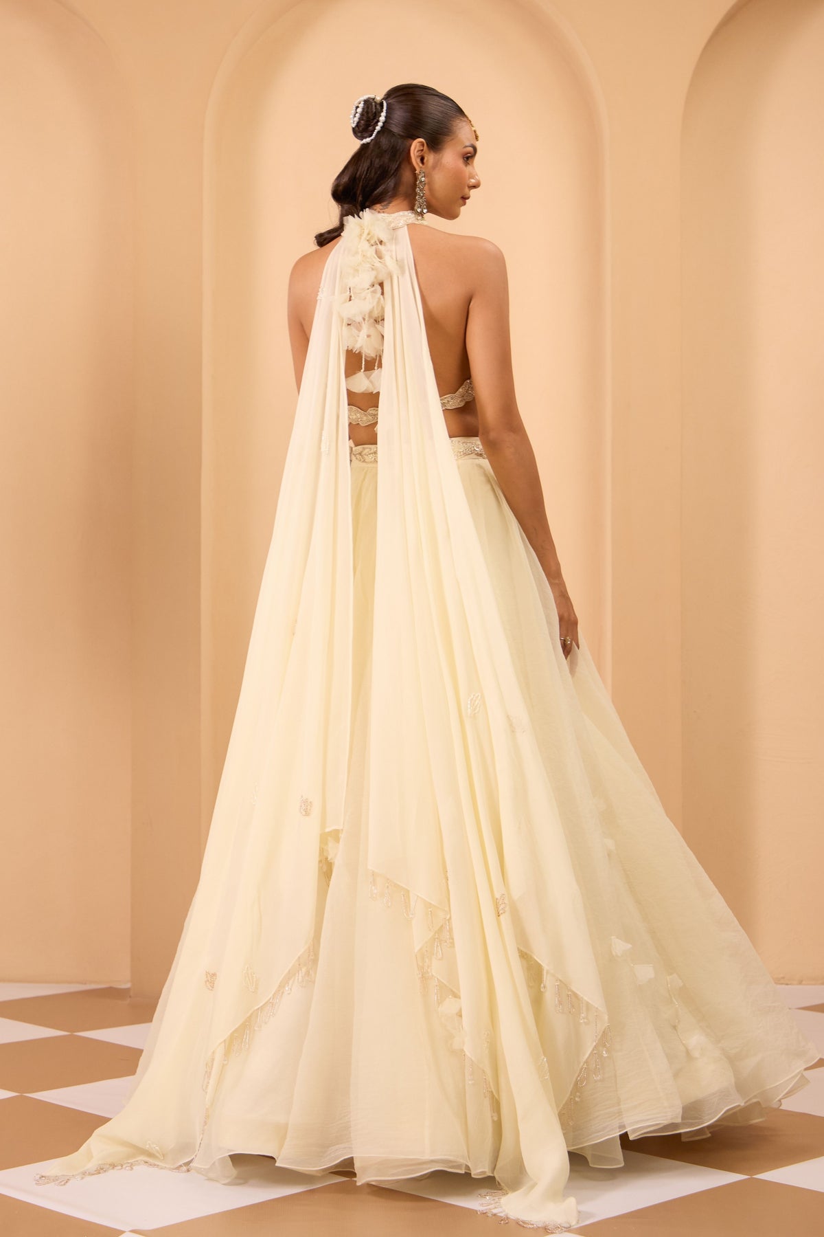 Hand-embroidered Sequined Lehenga Set