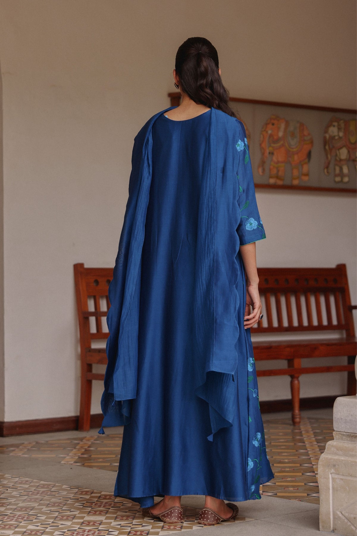 Indigo Bloom Kurta Set