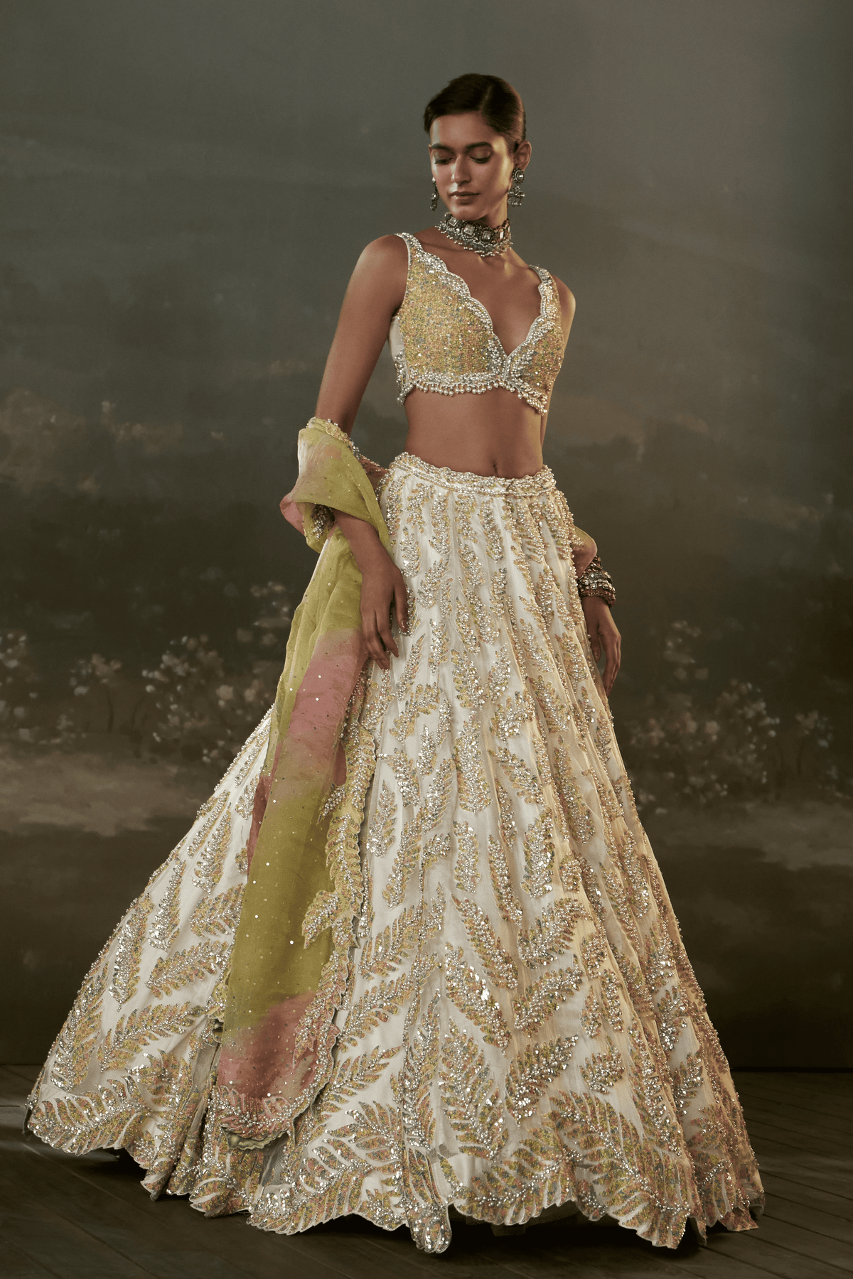 Gold Lehenga Set