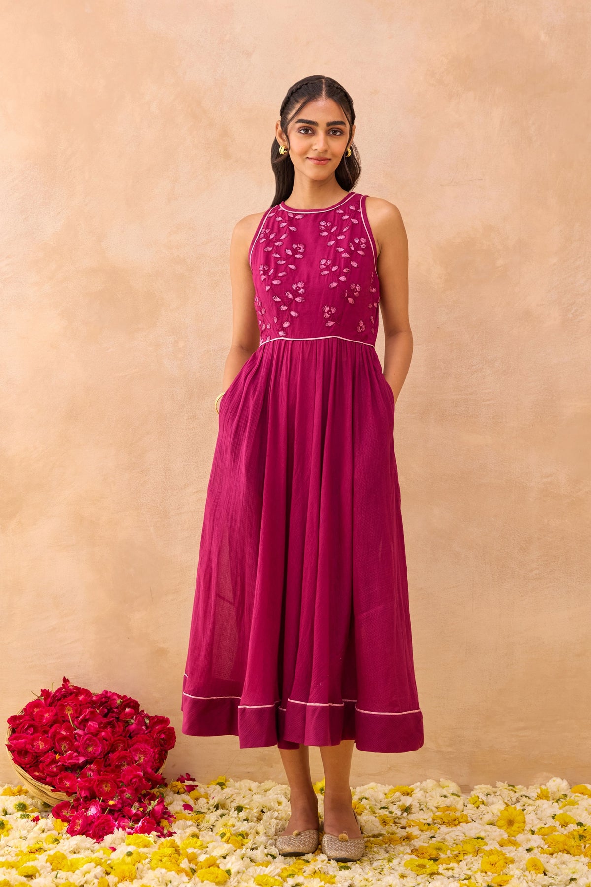 Magenta Meadow Dress
