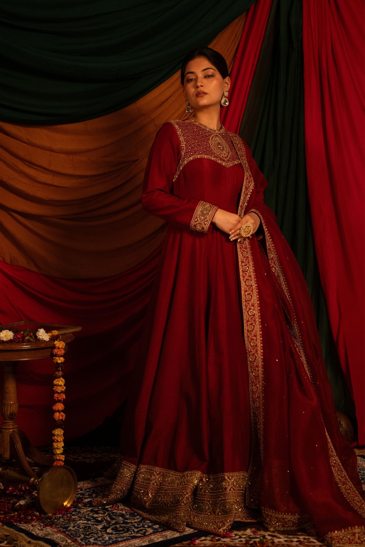 Surkhi Anarkali Set