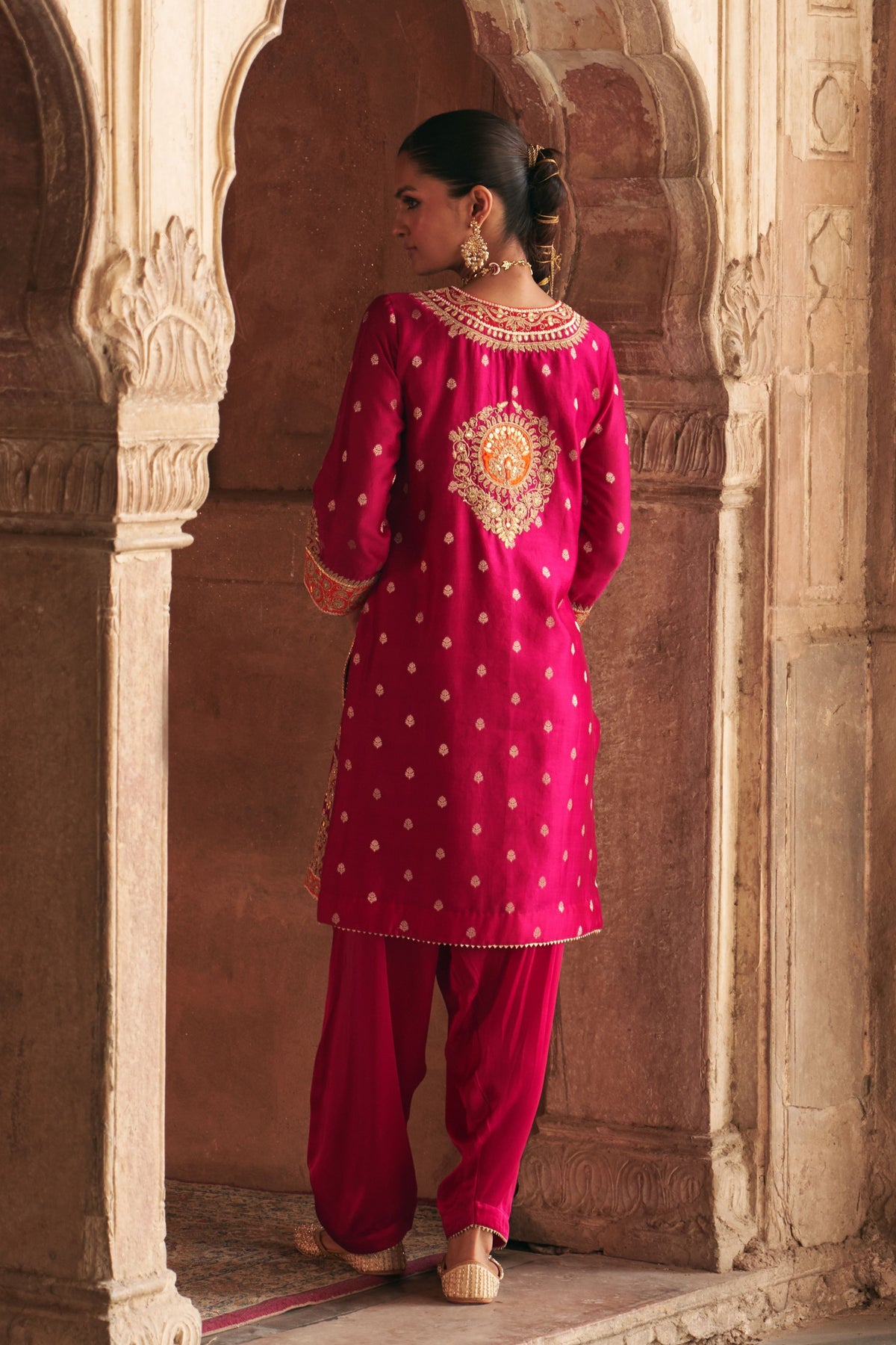 Anila Pink Kurta With Salwar