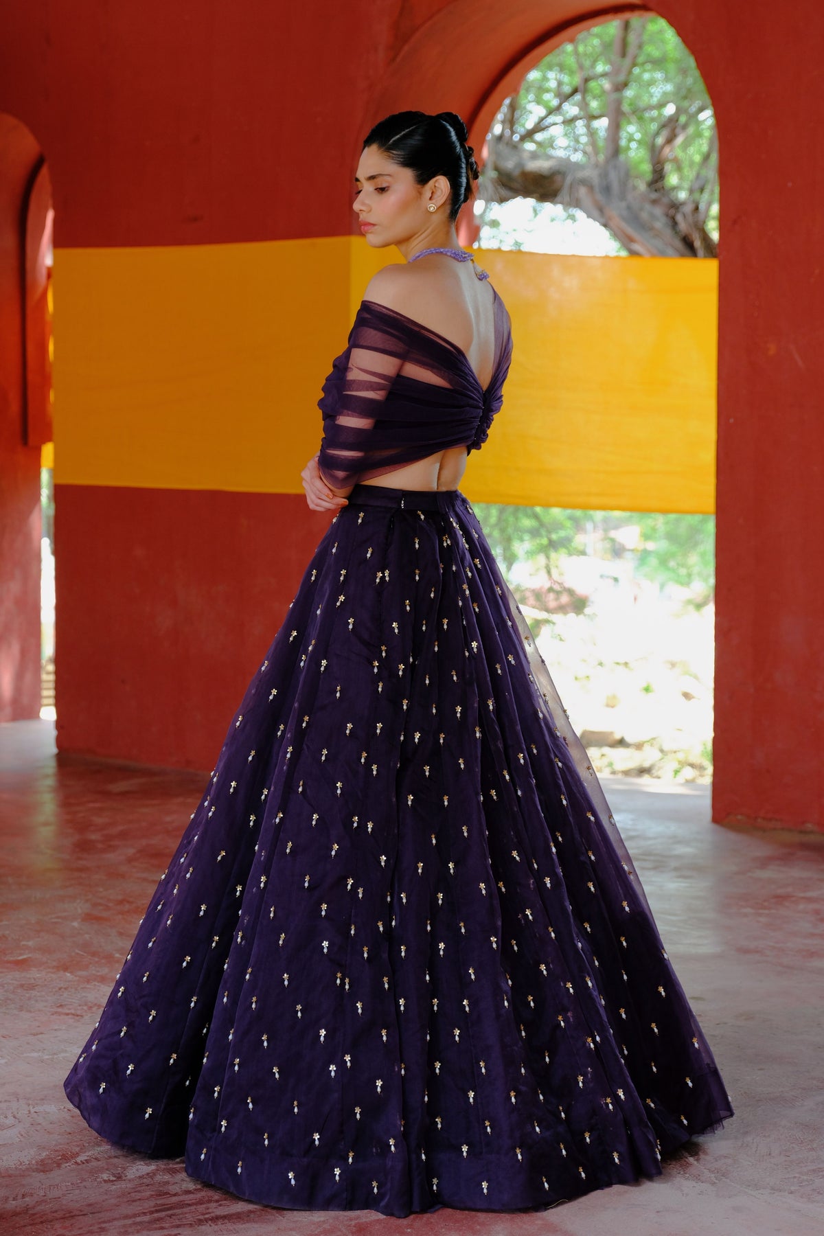 Violet Pearl Lehenga Set