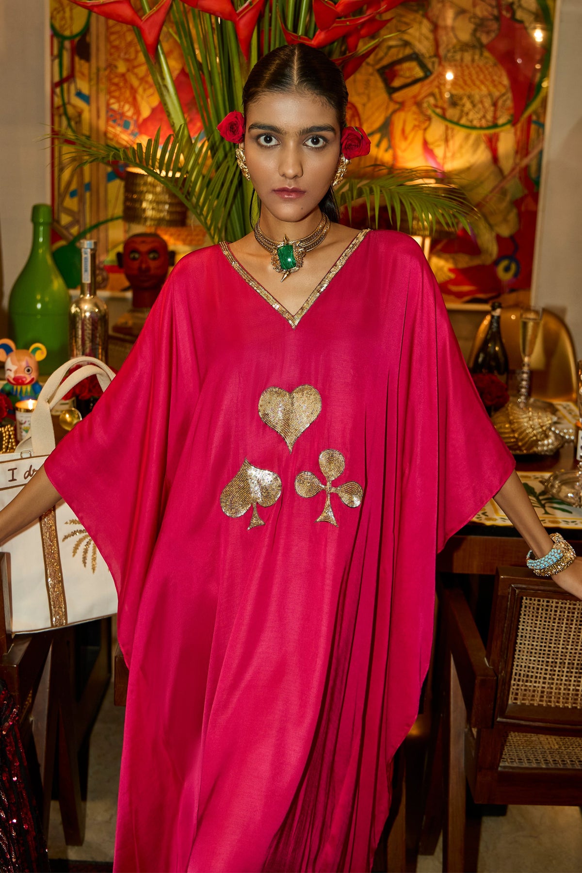 Ace of Spades Pink Kaftan
