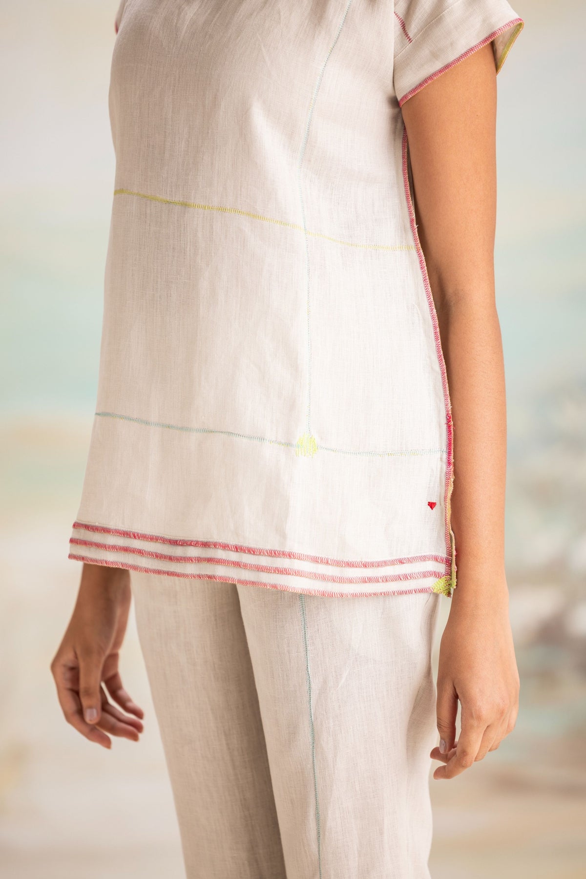 Over Lock Dove Co-ord Set