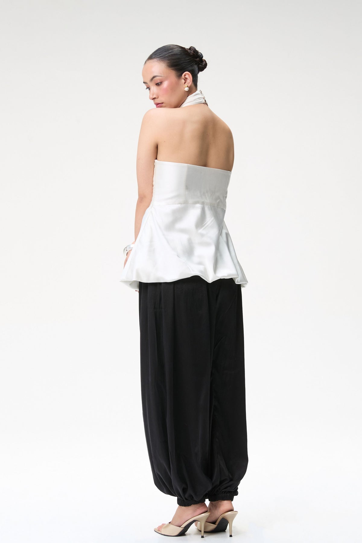 Ivory Halter Bubble Top
