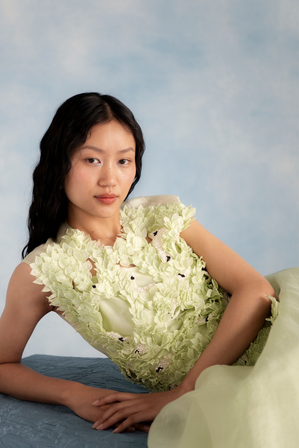 Organza Hydrangea Kanan Gown
