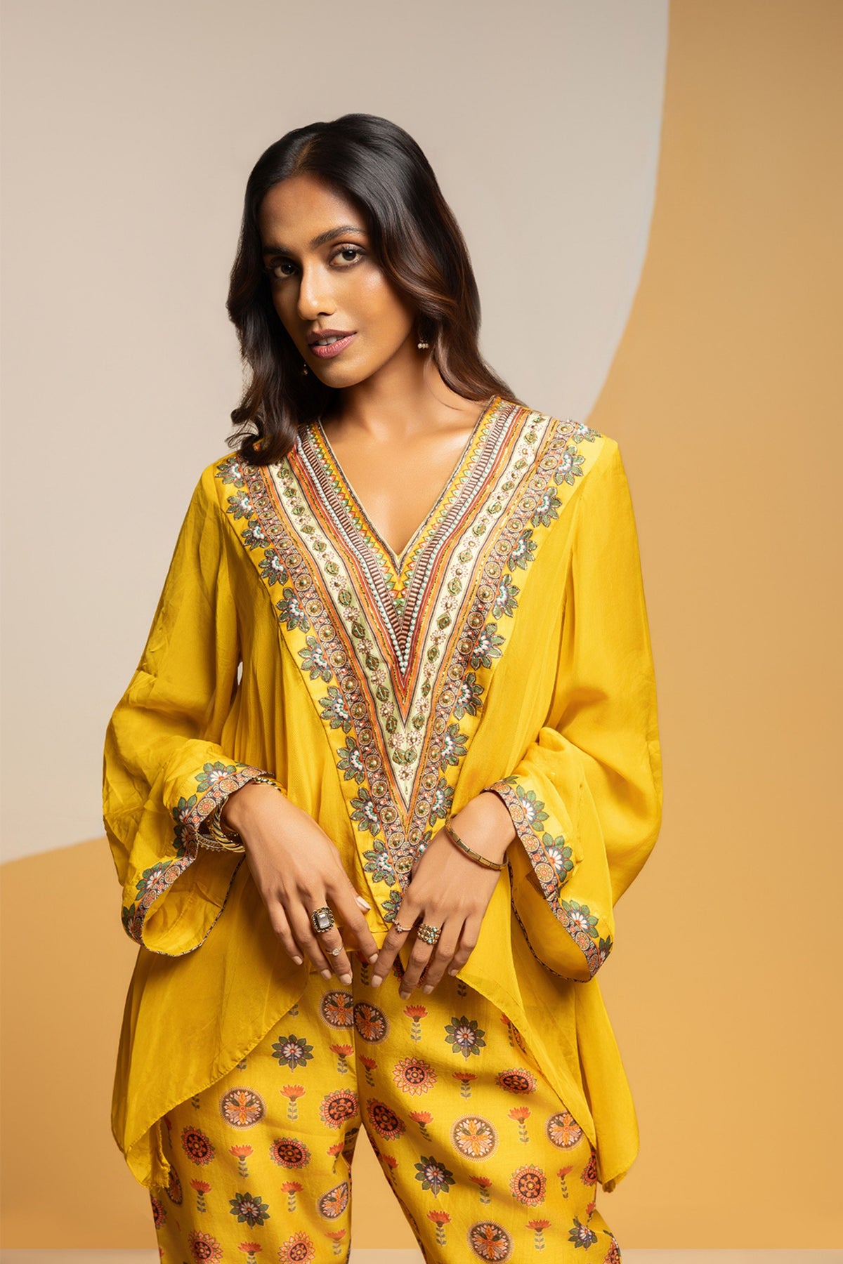 Yellow Asymmetric Co-ord Set